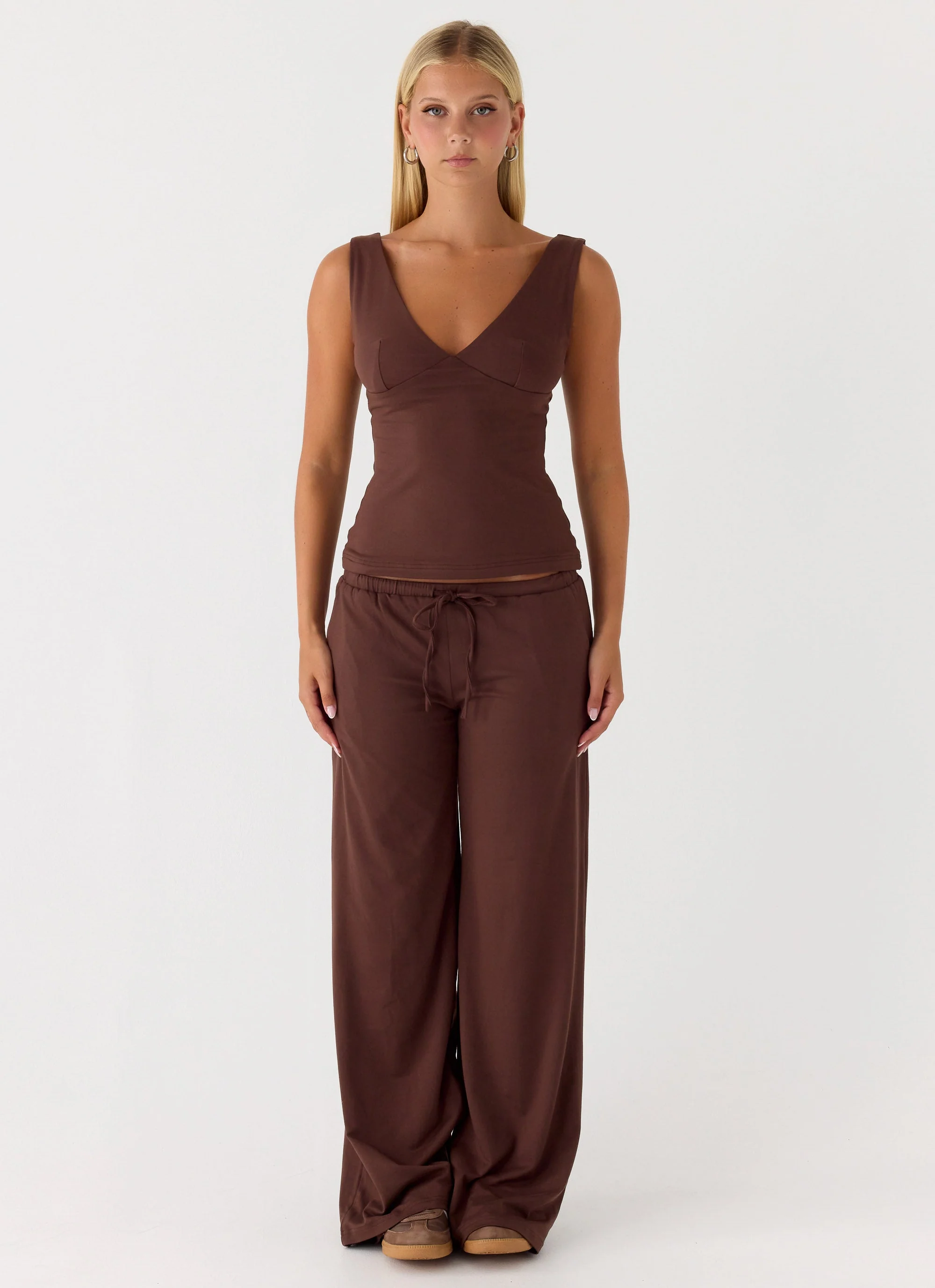 Hard To Tame Stretch Sweatpants - Chocolate - Image 2