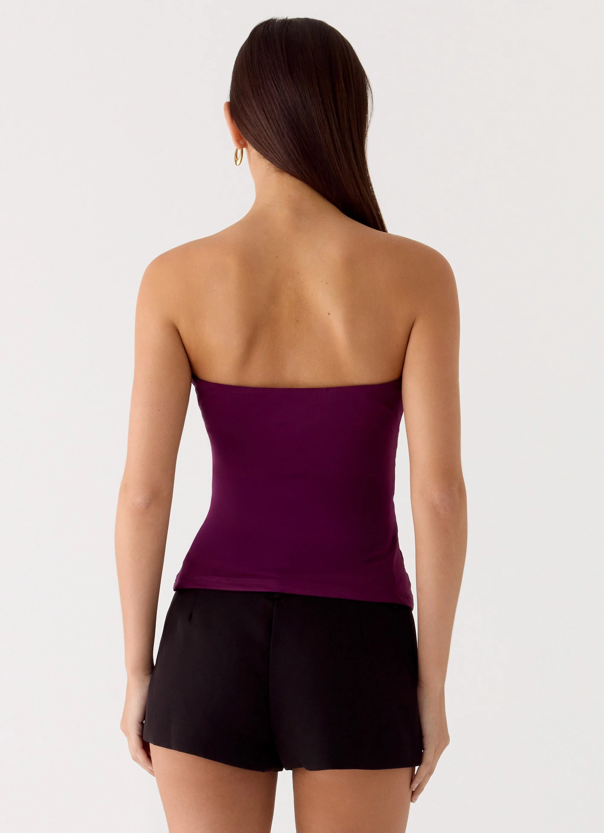 Hari Strapless Top - Plum - Image 4