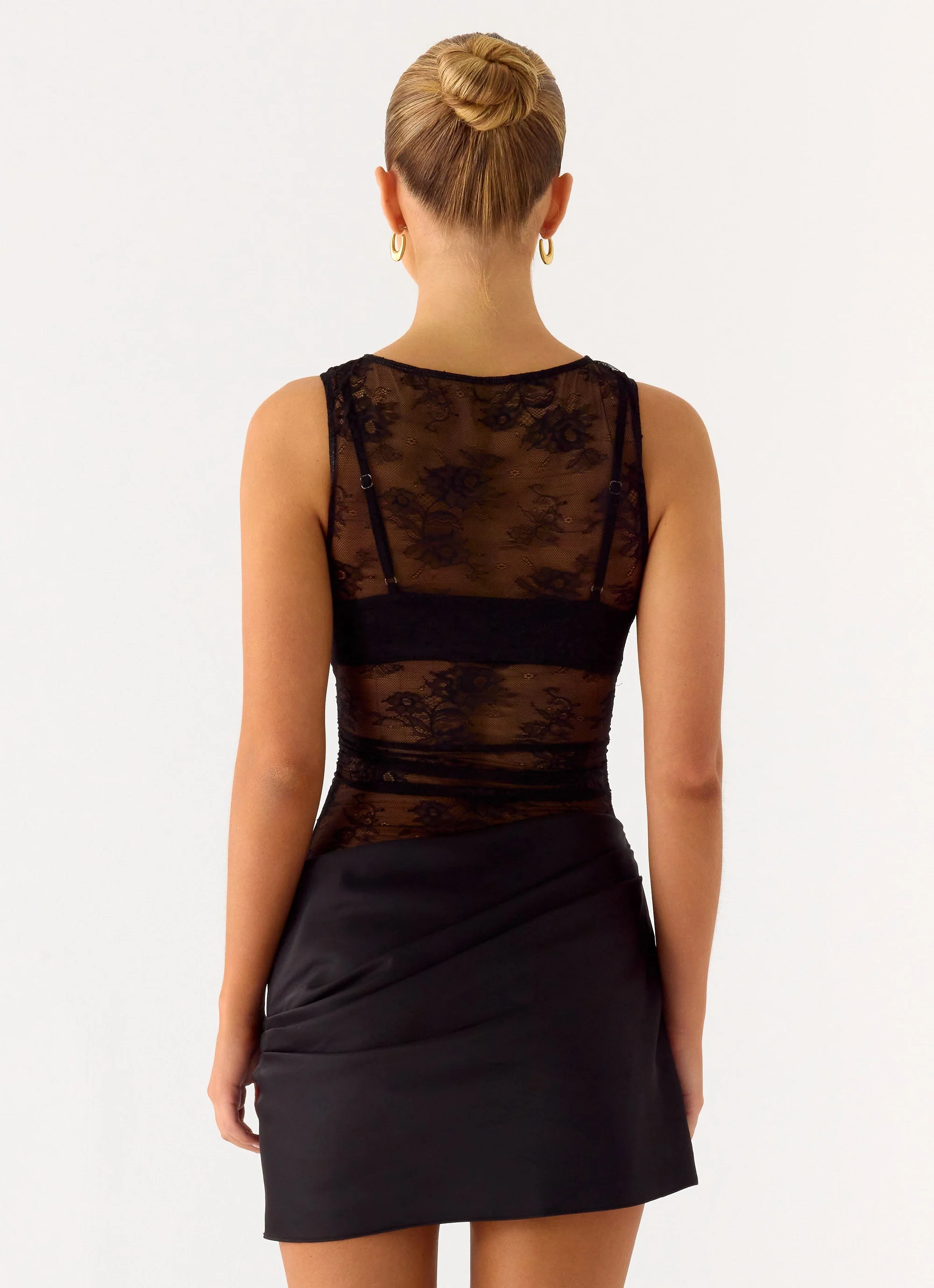 Harlem Lace Mini Dress - Black - Image 4