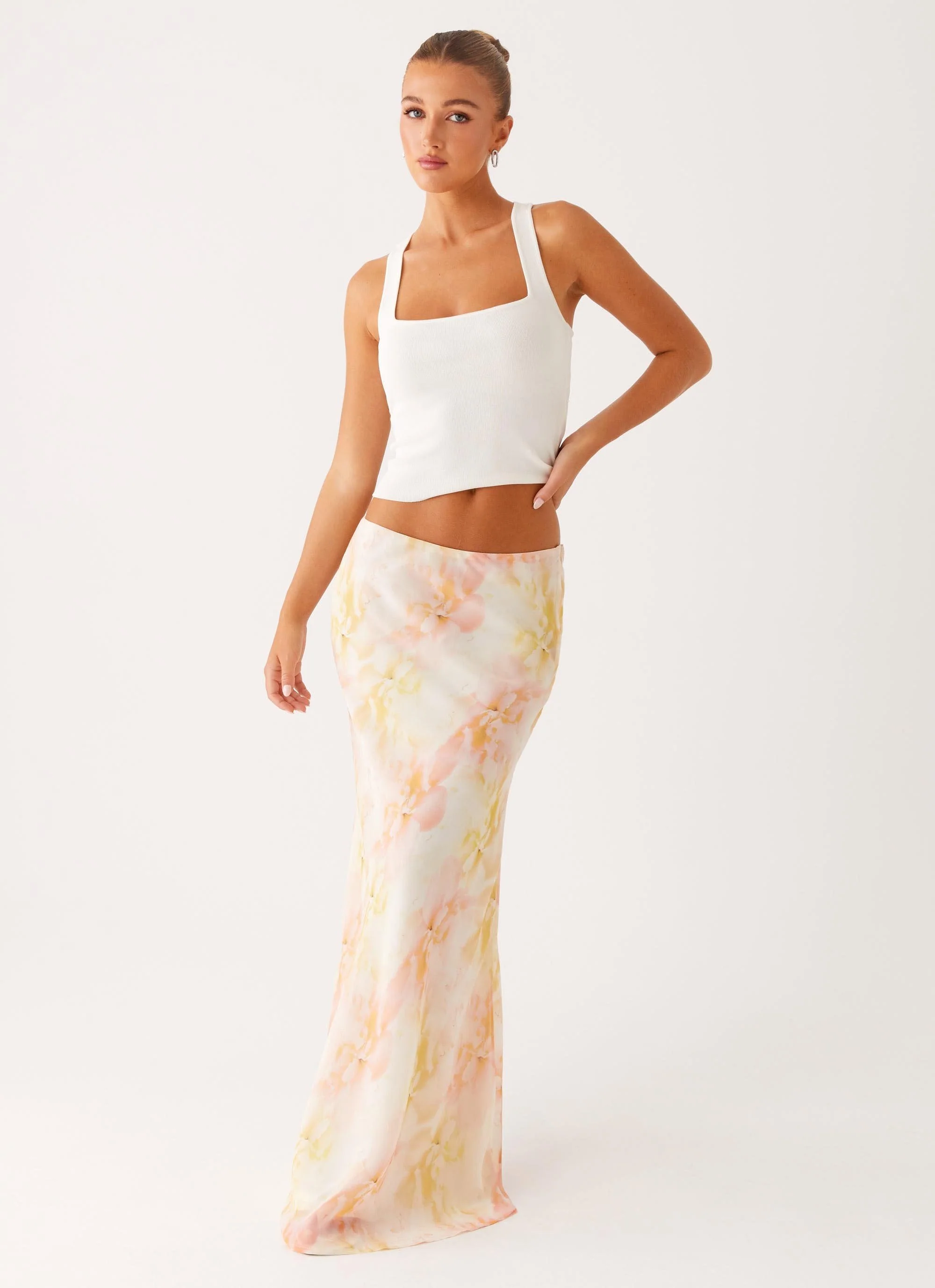 Harlow Chiffon Maxi Skirt - Floral Print - Image 3