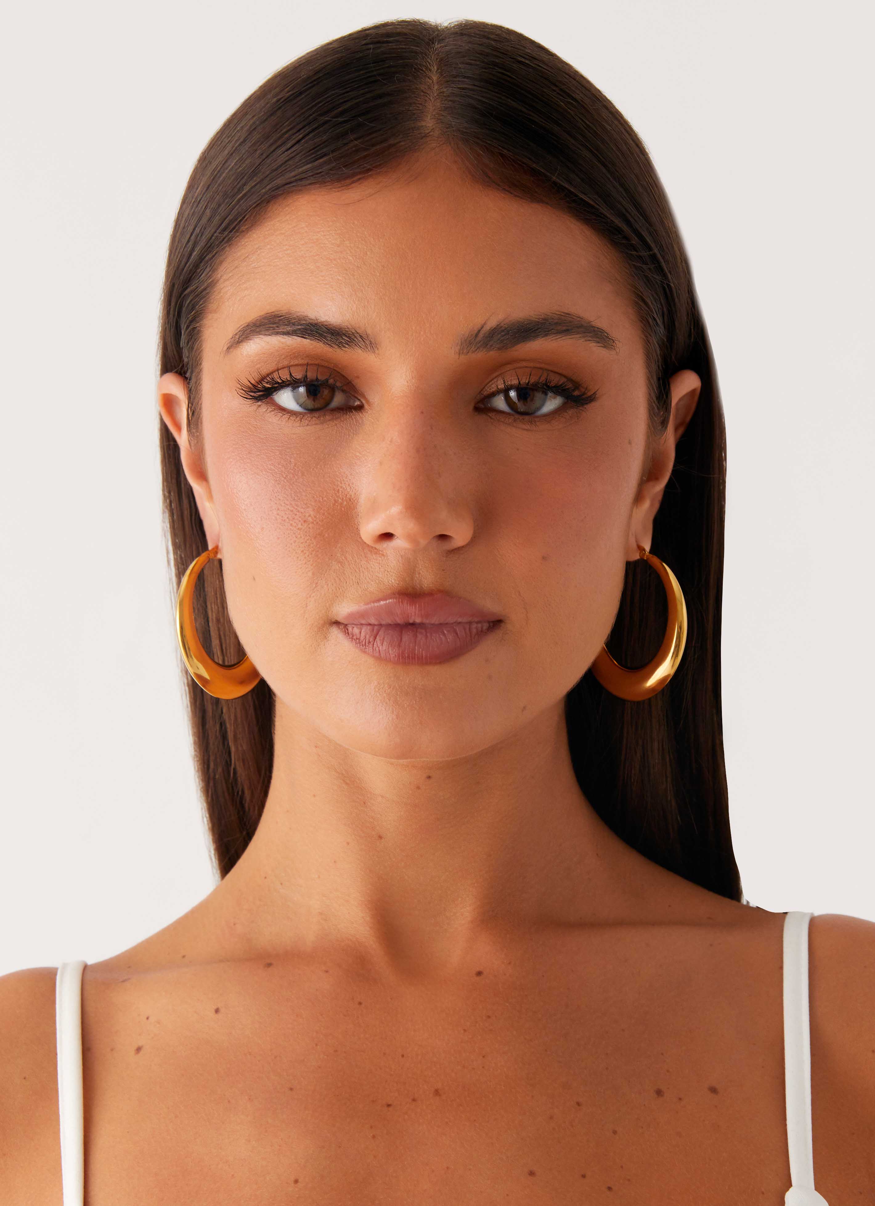 Harri Hoop Earrings - Gold - Image 3