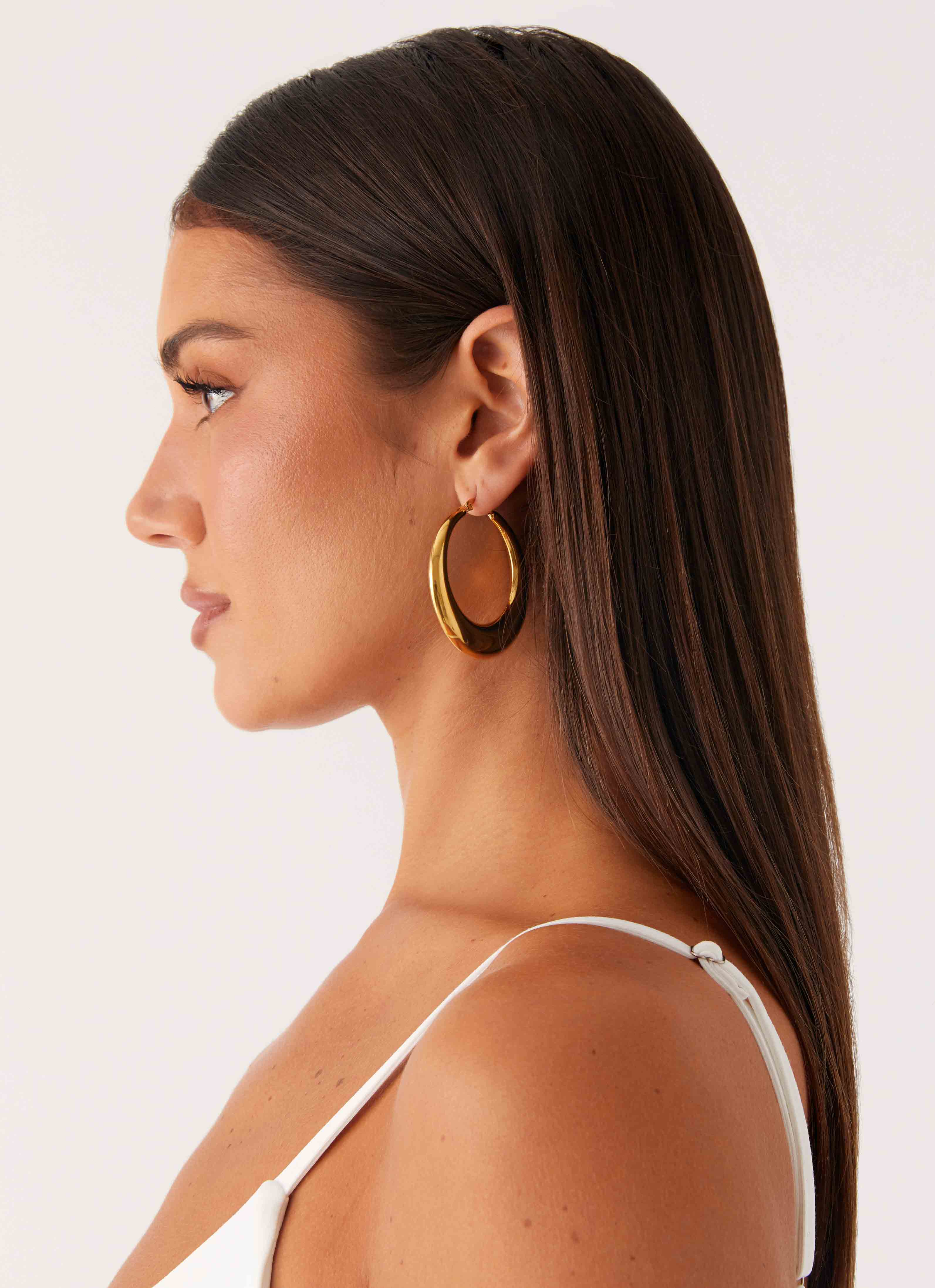 Harri Hoop Earrings - Gold - Image 4