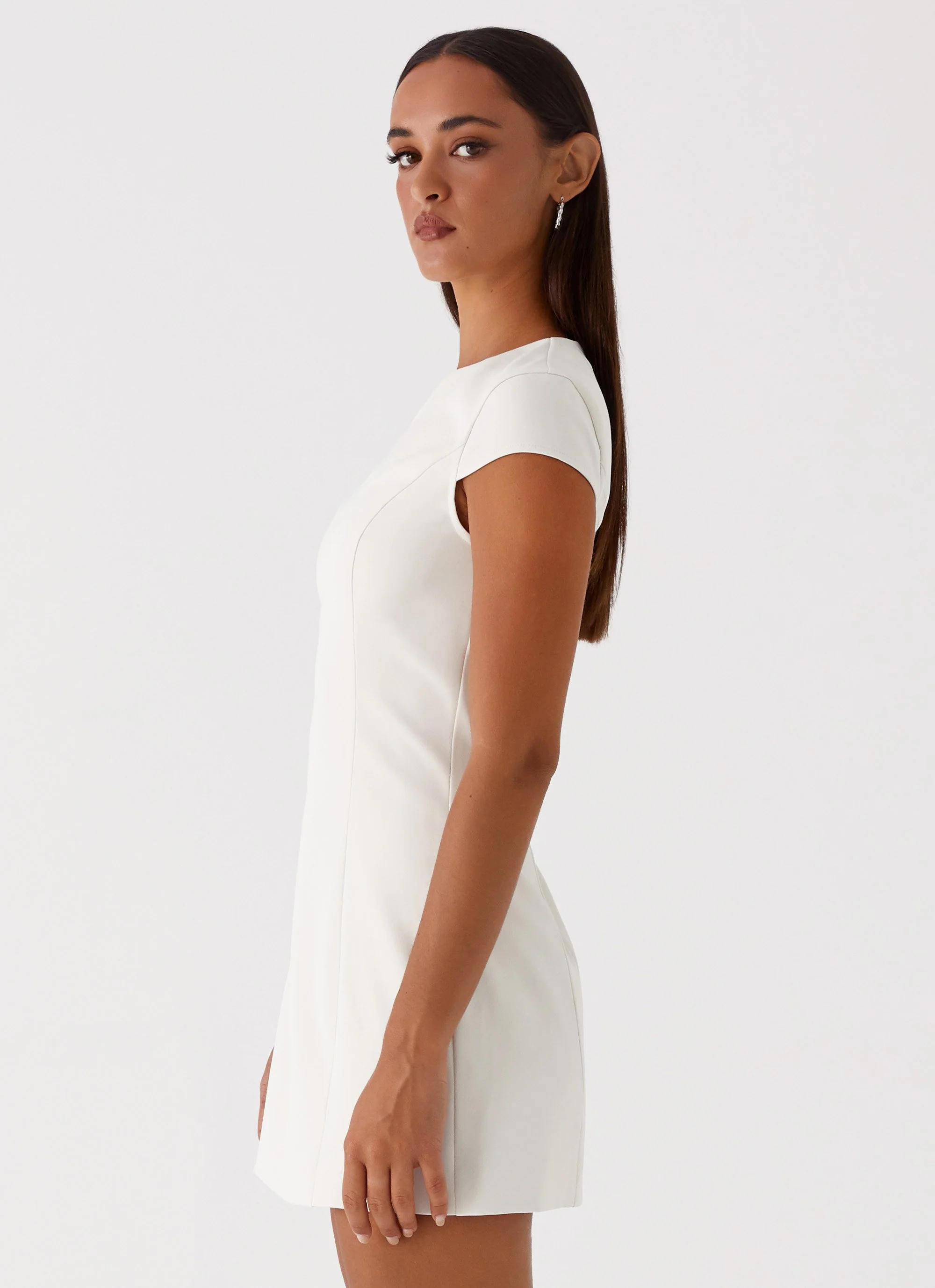 Harriet Mini Dress - Off White - Image 3