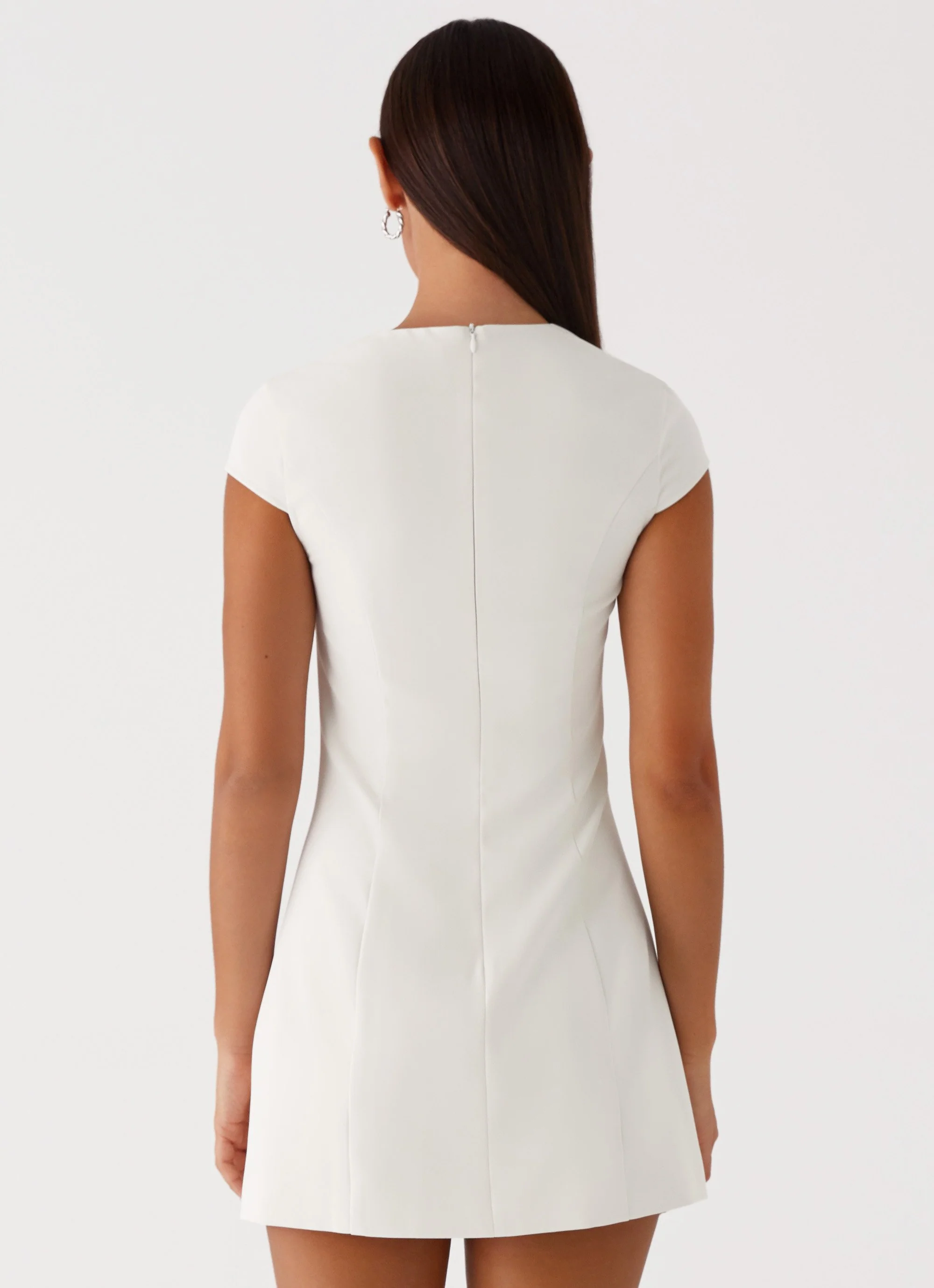 Harriet Mini Dress - Off White - Image 4