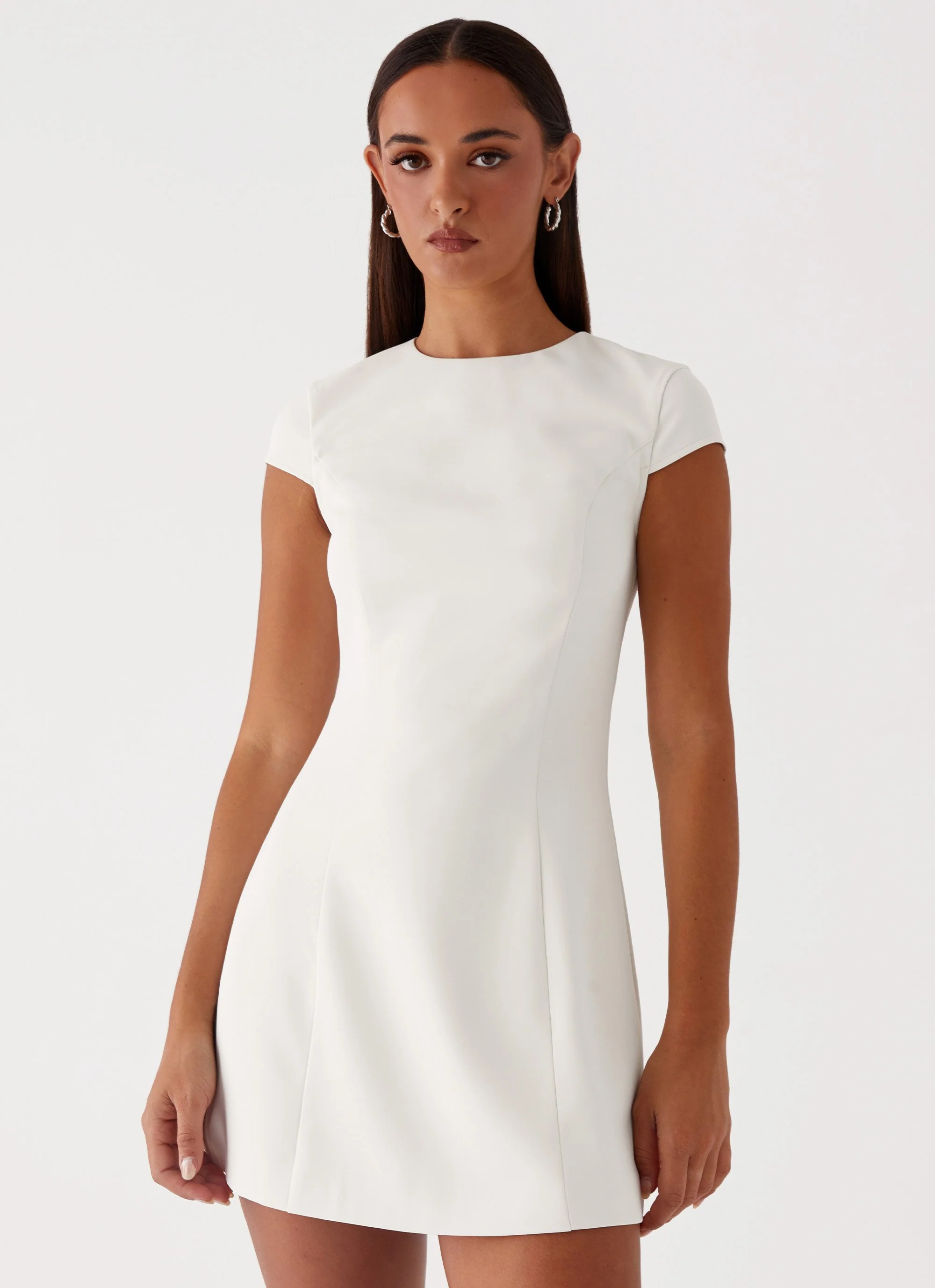 Harriet Mini Dress - Off White - Image 5