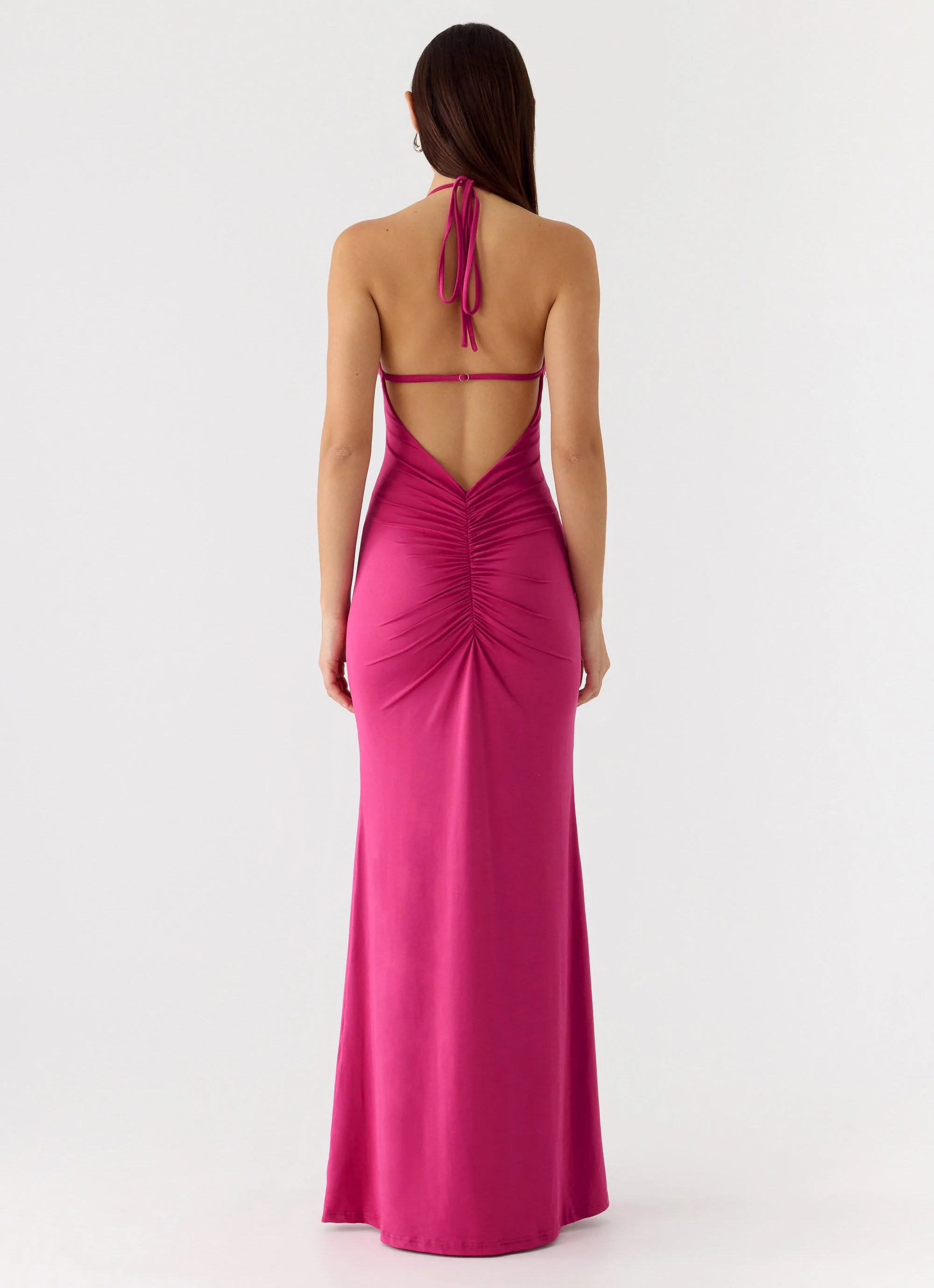 Have Your Attention Maxi Dress - Fuchsia - Image 3