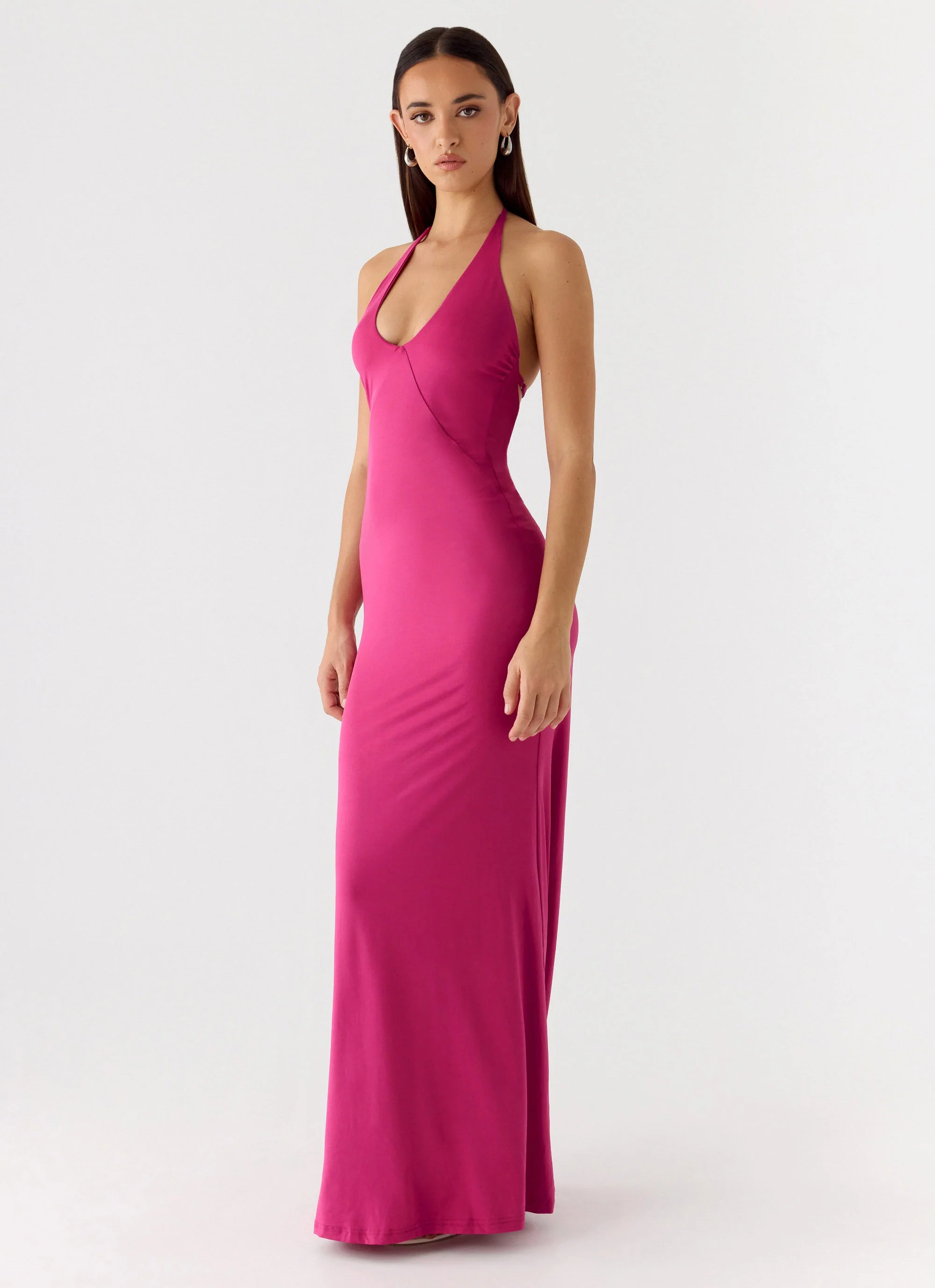 Have Your Attention Maxi Dress - Fuchsia - Image 5