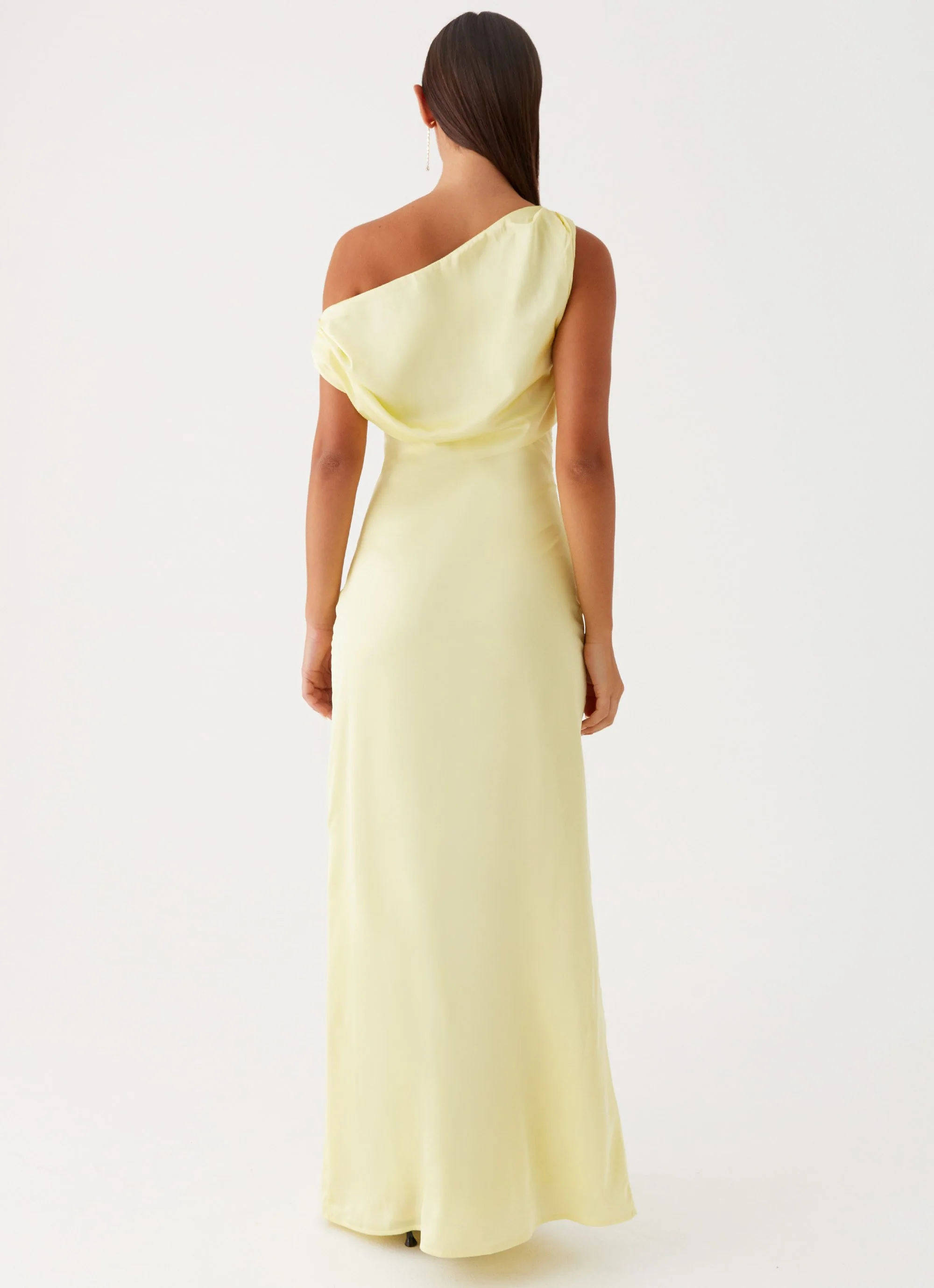 Heart Of Glass Satin Maxi Dress - Yellow - Image 4