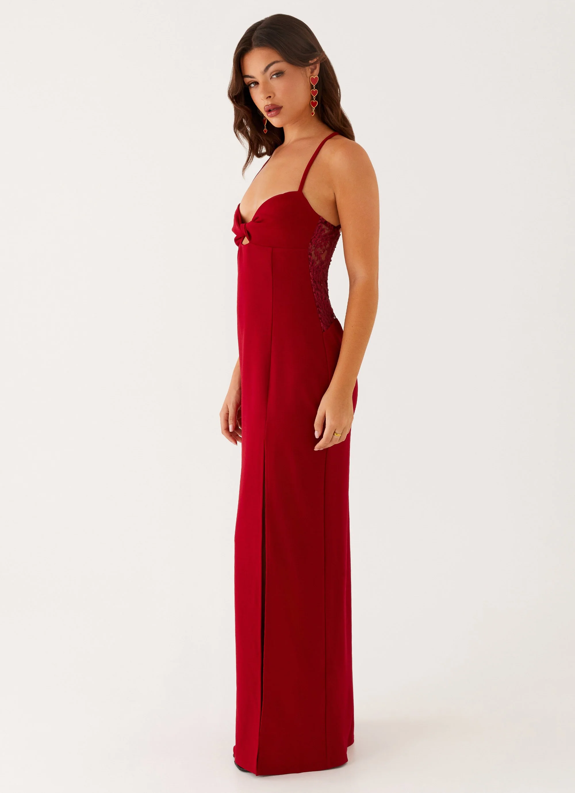 Heartbreaker Maxi Dress - Deep Red - Image 3