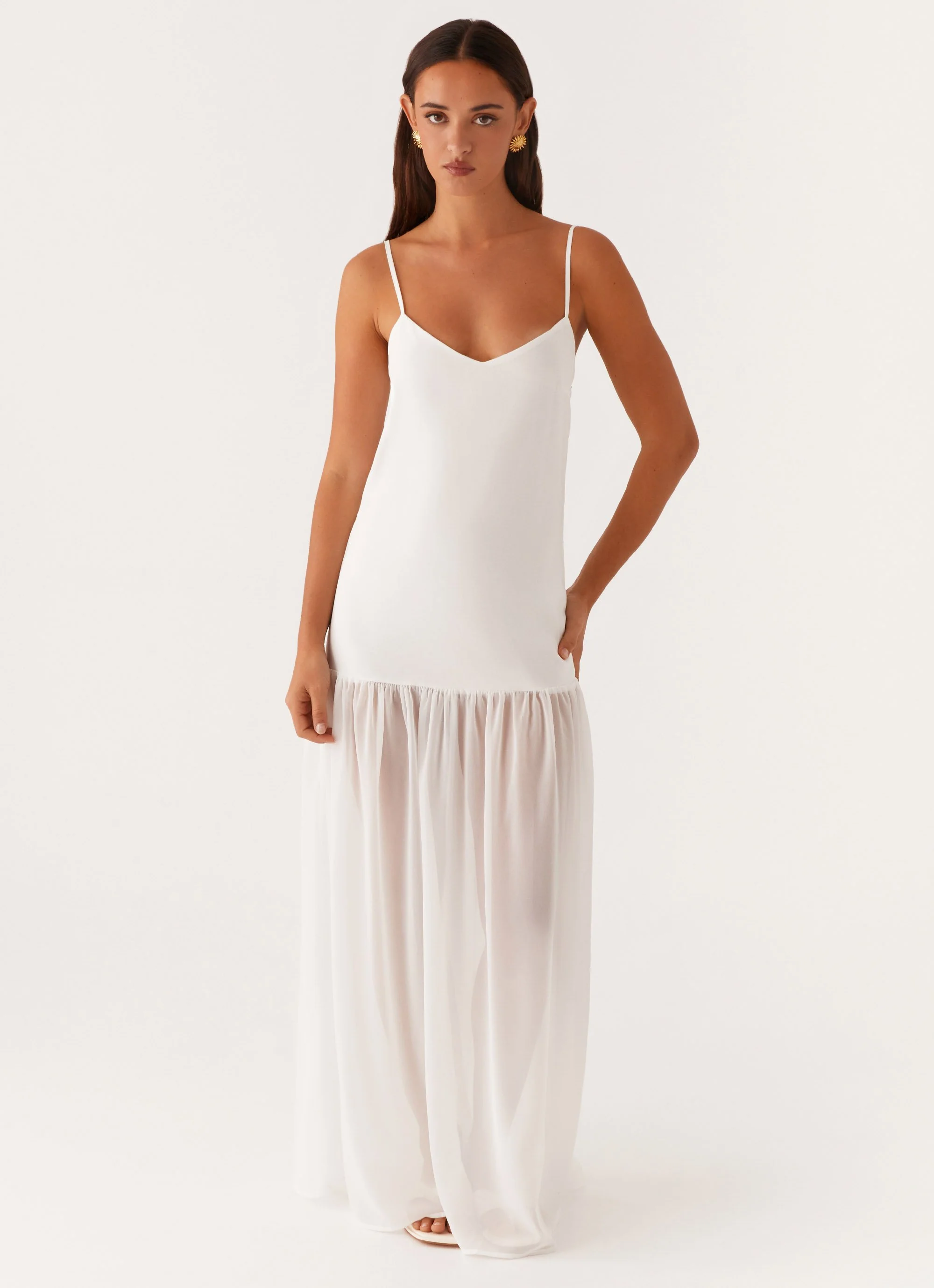 Heavenly Linen Maxi Dress - White - Image 6
