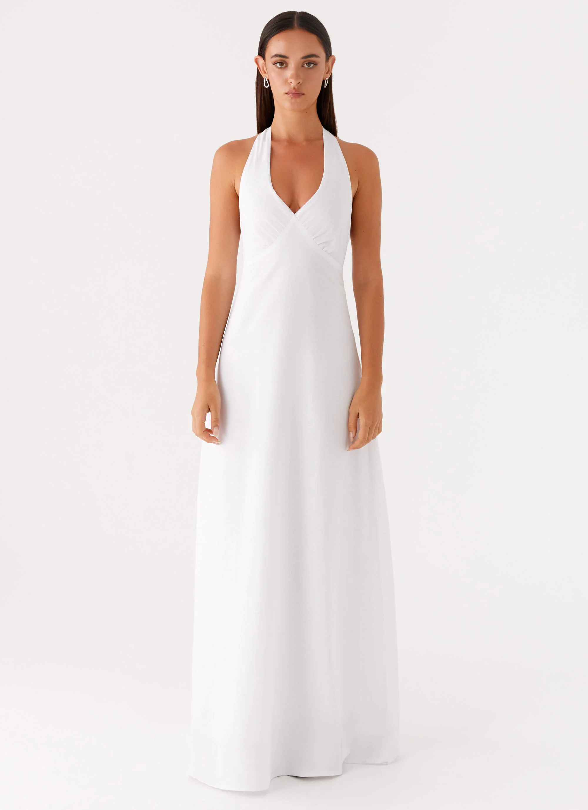 Heavy Hearted Linen Maxi Dress - White - Image 2
