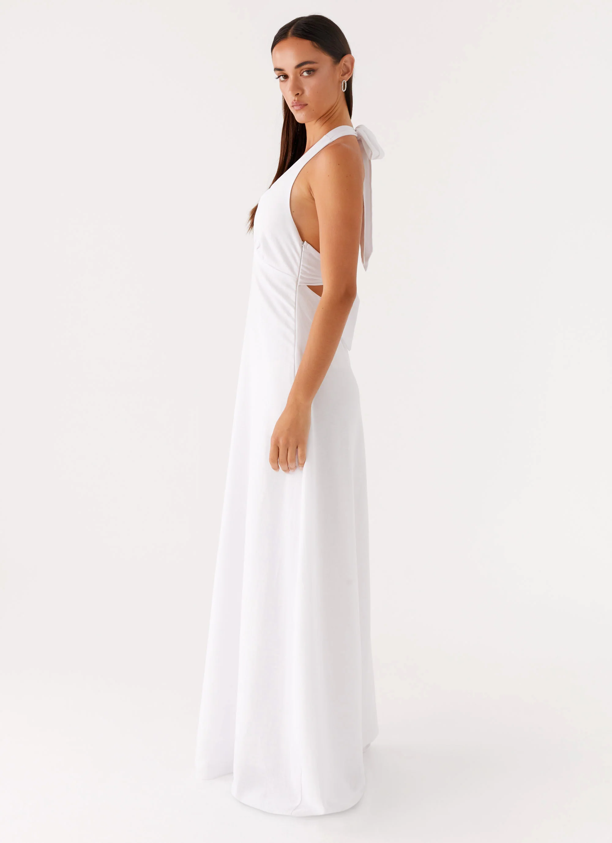 Heavy Hearted Linen Maxi Dress - White - Image 3