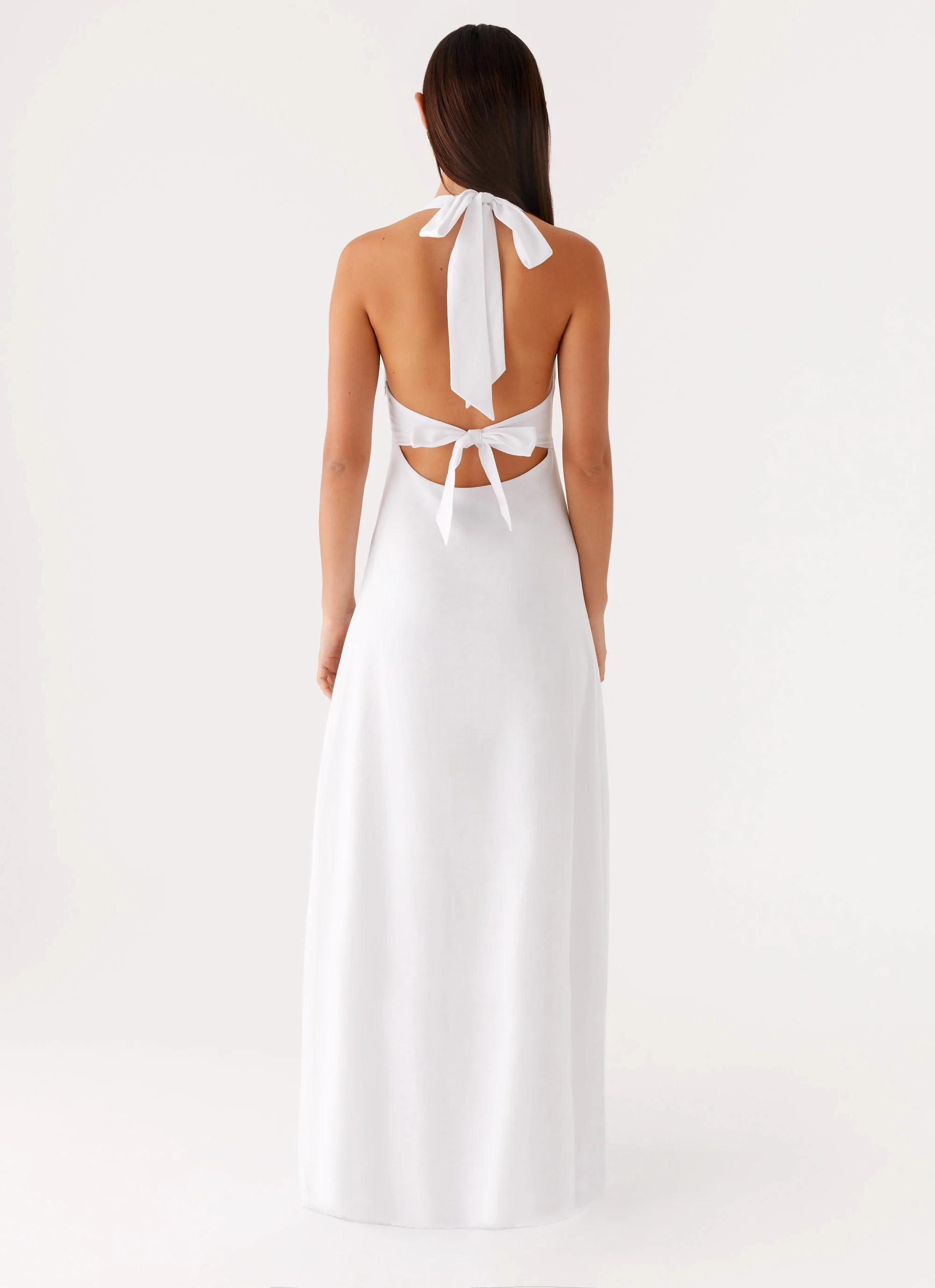 Heavy Hearted Linen Maxi Dress - White - Image 4