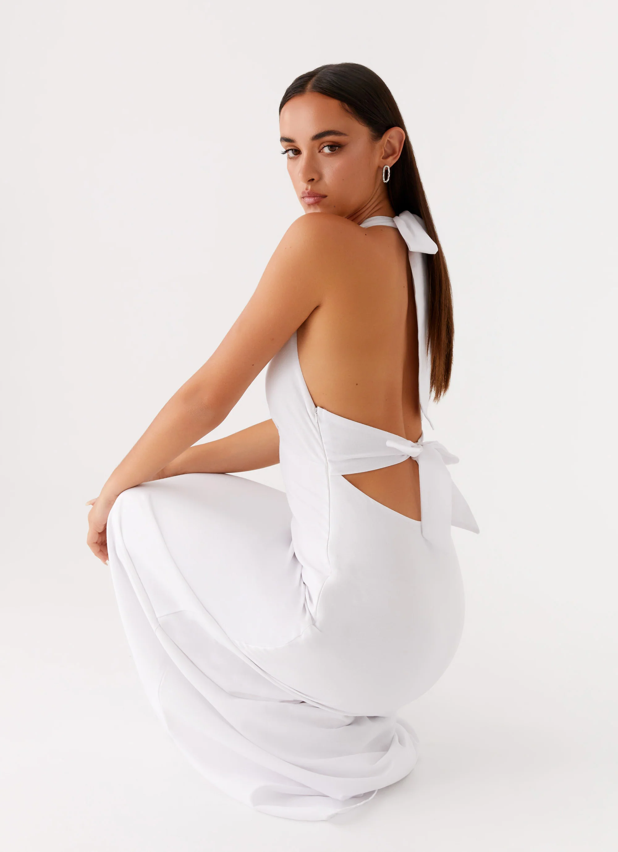 Heavy Hearted Linen Maxi Dress - White - Image 6