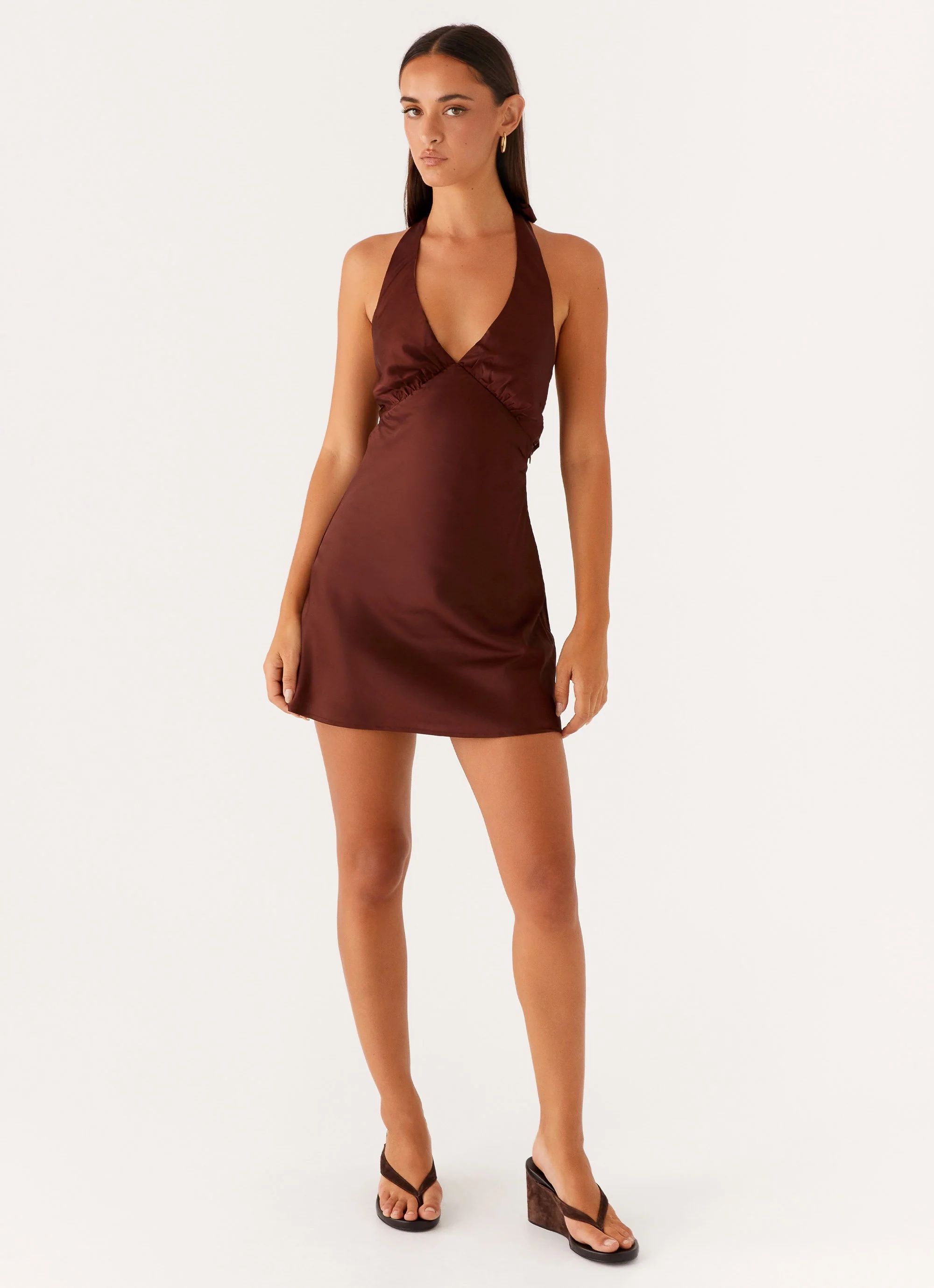 Heavy Hearted Mini Dress - Chocolate - Image 2
