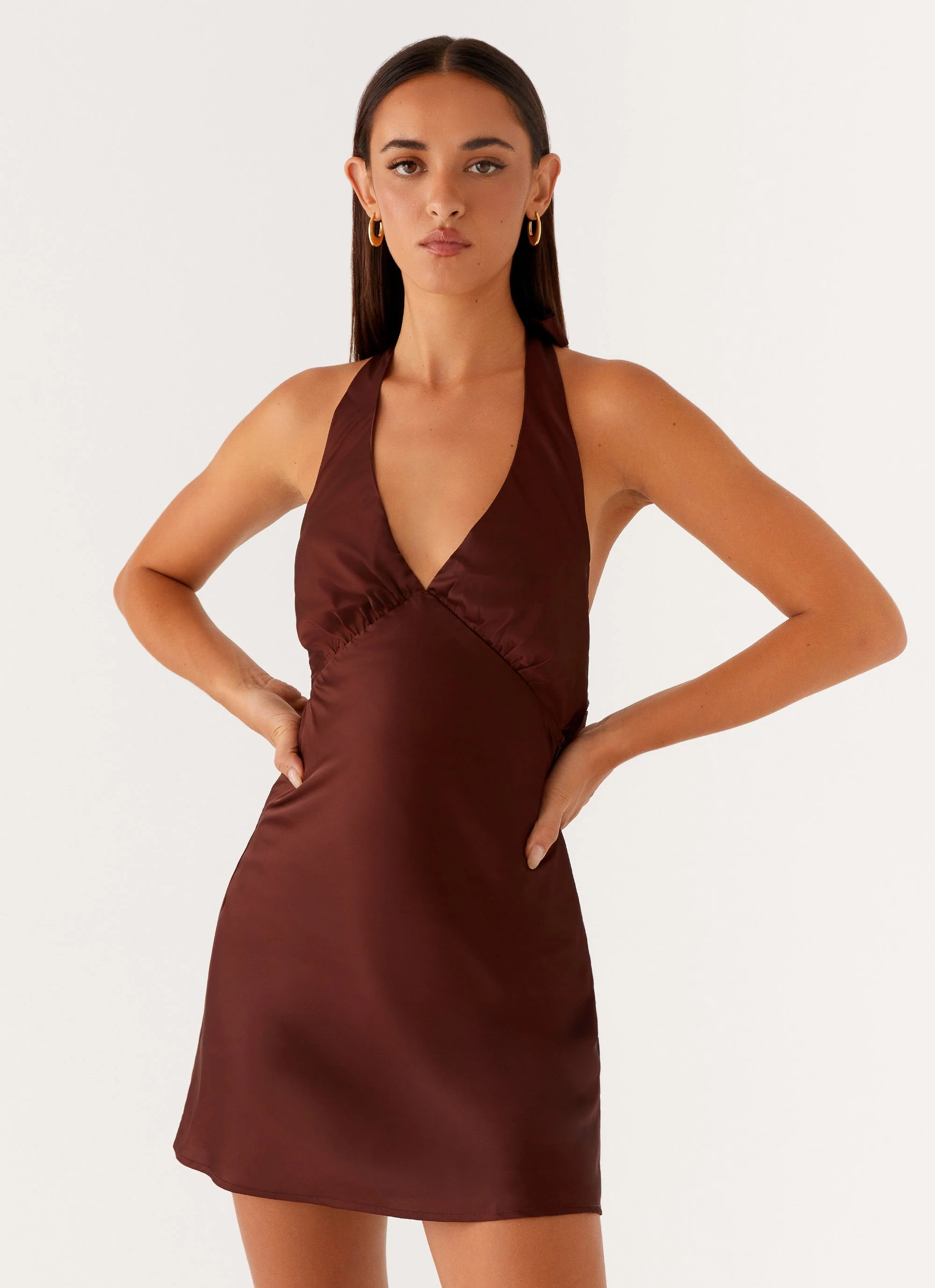 Heavy Hearted Mini Dress - Chocolate - Image 5