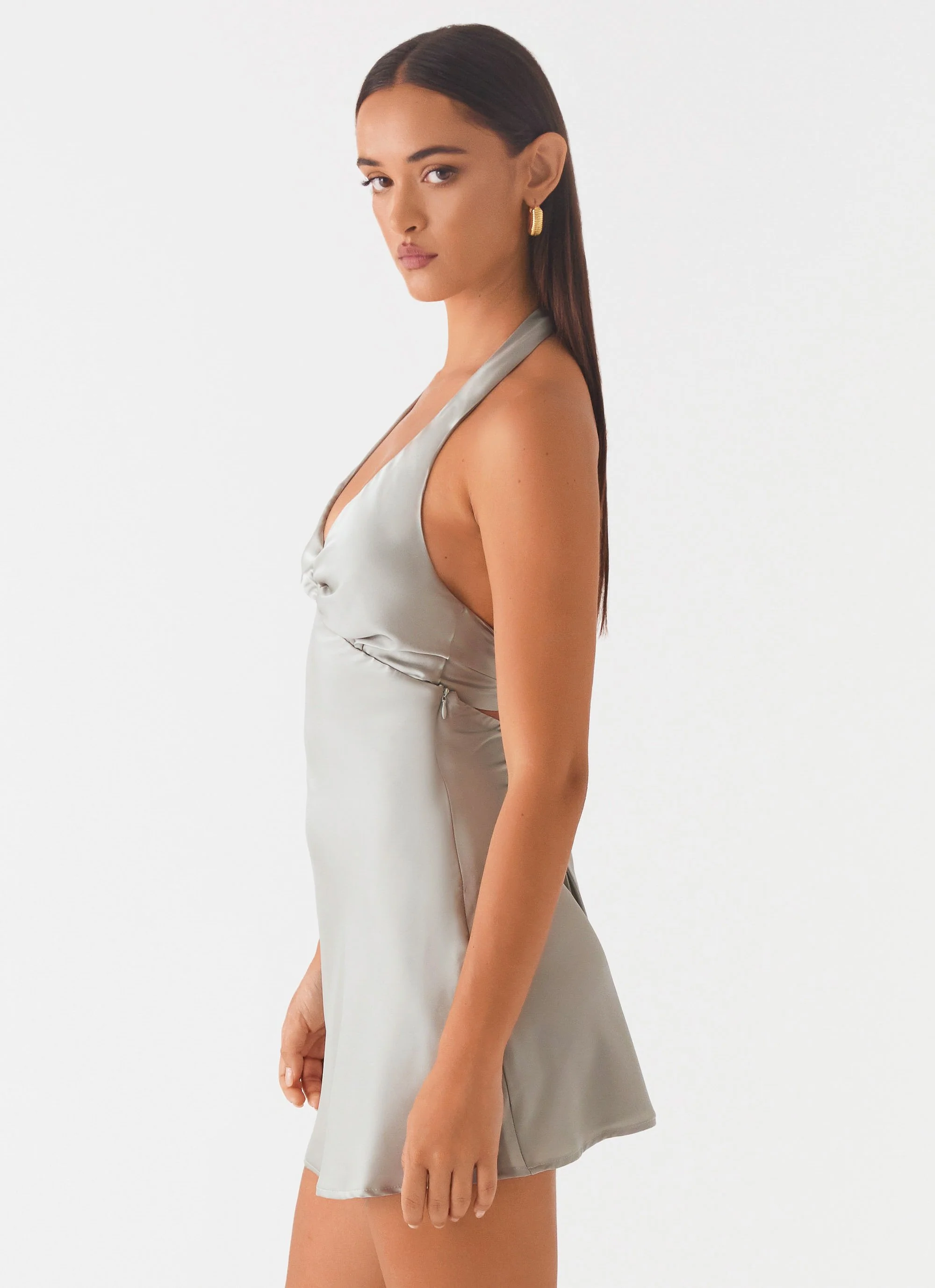 Heavy Hearted Mini Dress - Sage - Image 4