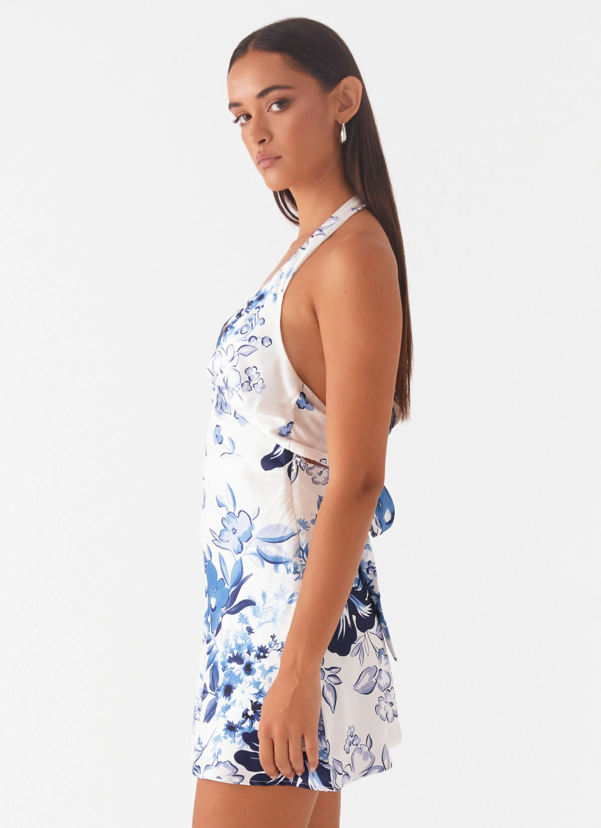 Heavy Hearted Mini Dress - Serene Sky Print - Image 3