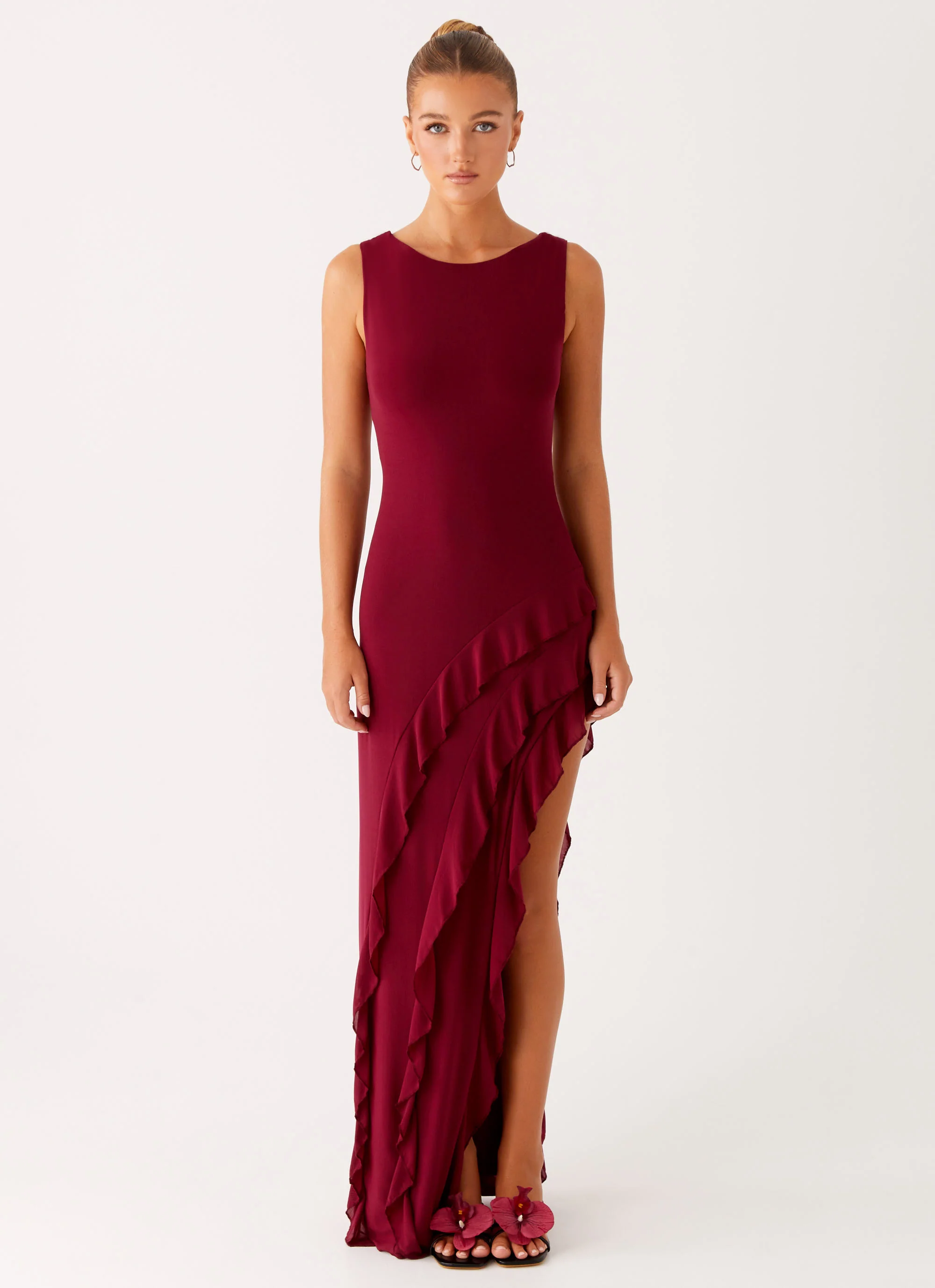 Hendrix Maxi Dress - Raspberry Wine - Image 2