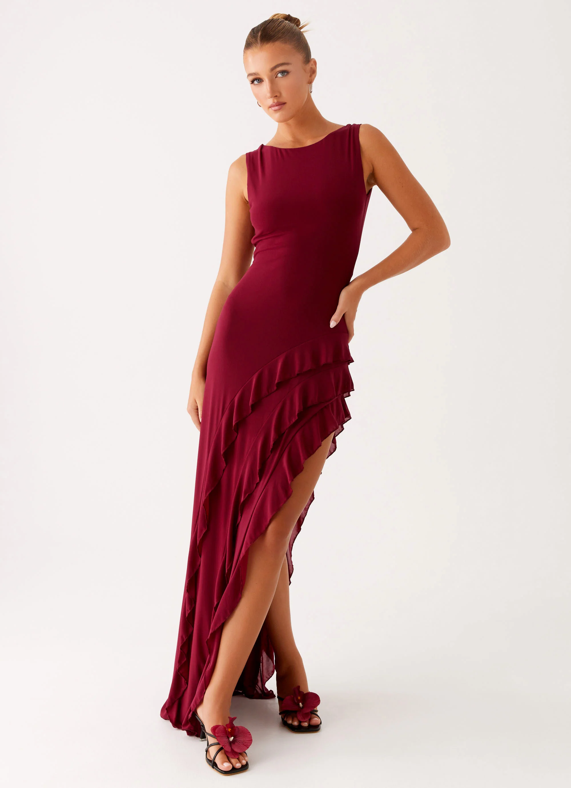 Hendrix Maxi Dress - Raspberry Wine - Image 5
