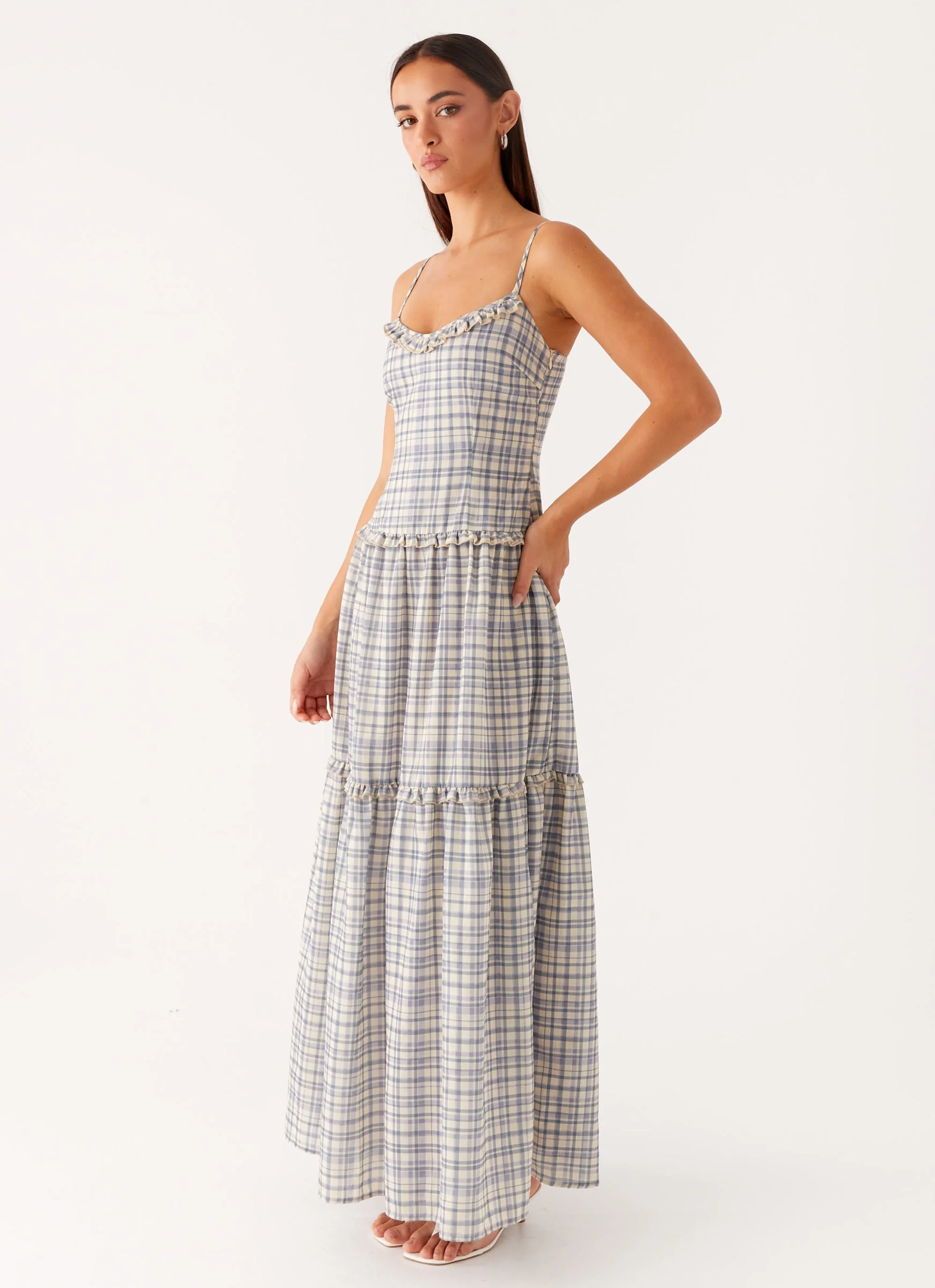 Hermie Midi Dress - Check - Image 3