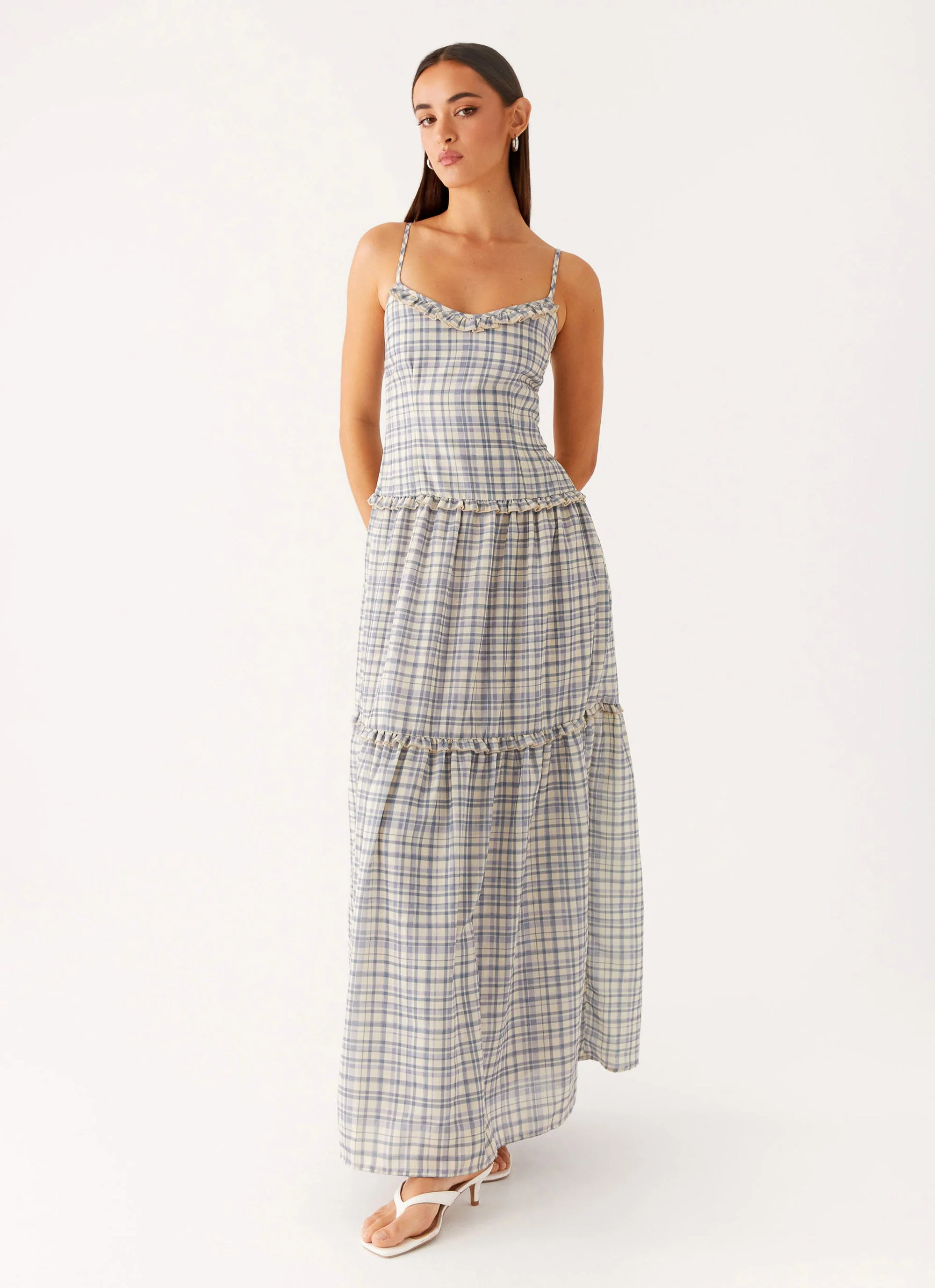 Hermie Midi Dress - Check - Image 5