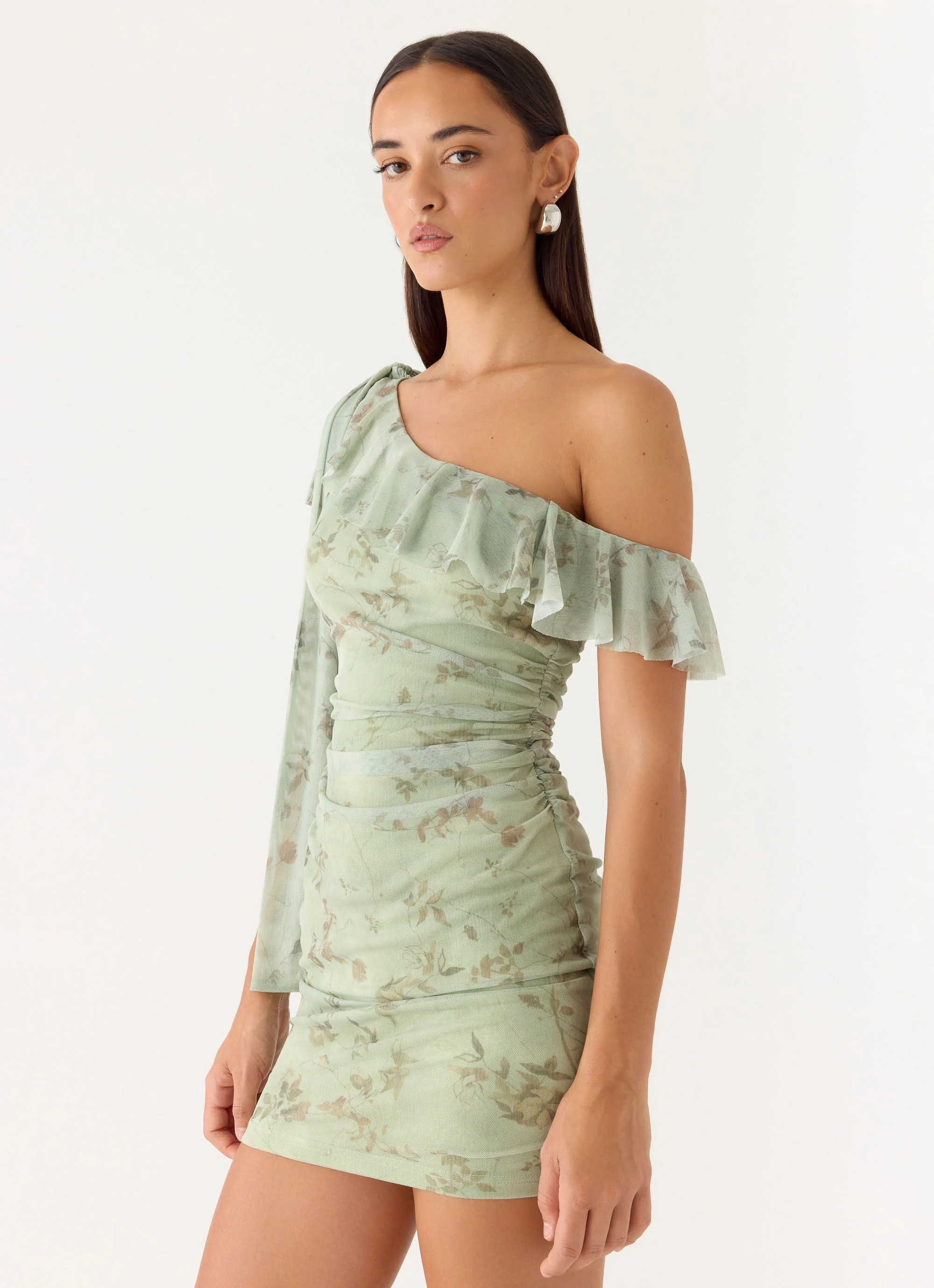 Hidden Gesture Mini Dress - Wispy Fern - Image 5