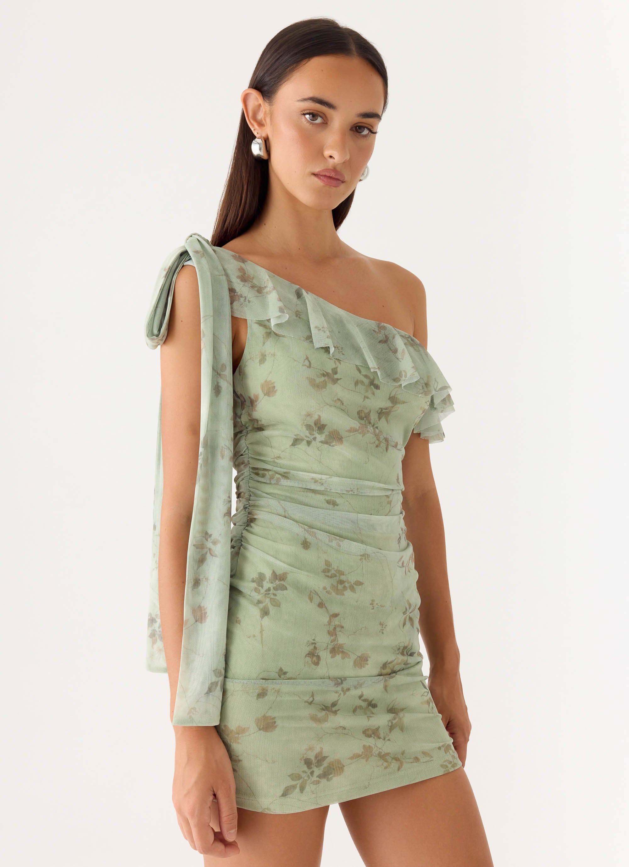 Hidden Gesture Mini Dress - Wispy Fern - Image 6