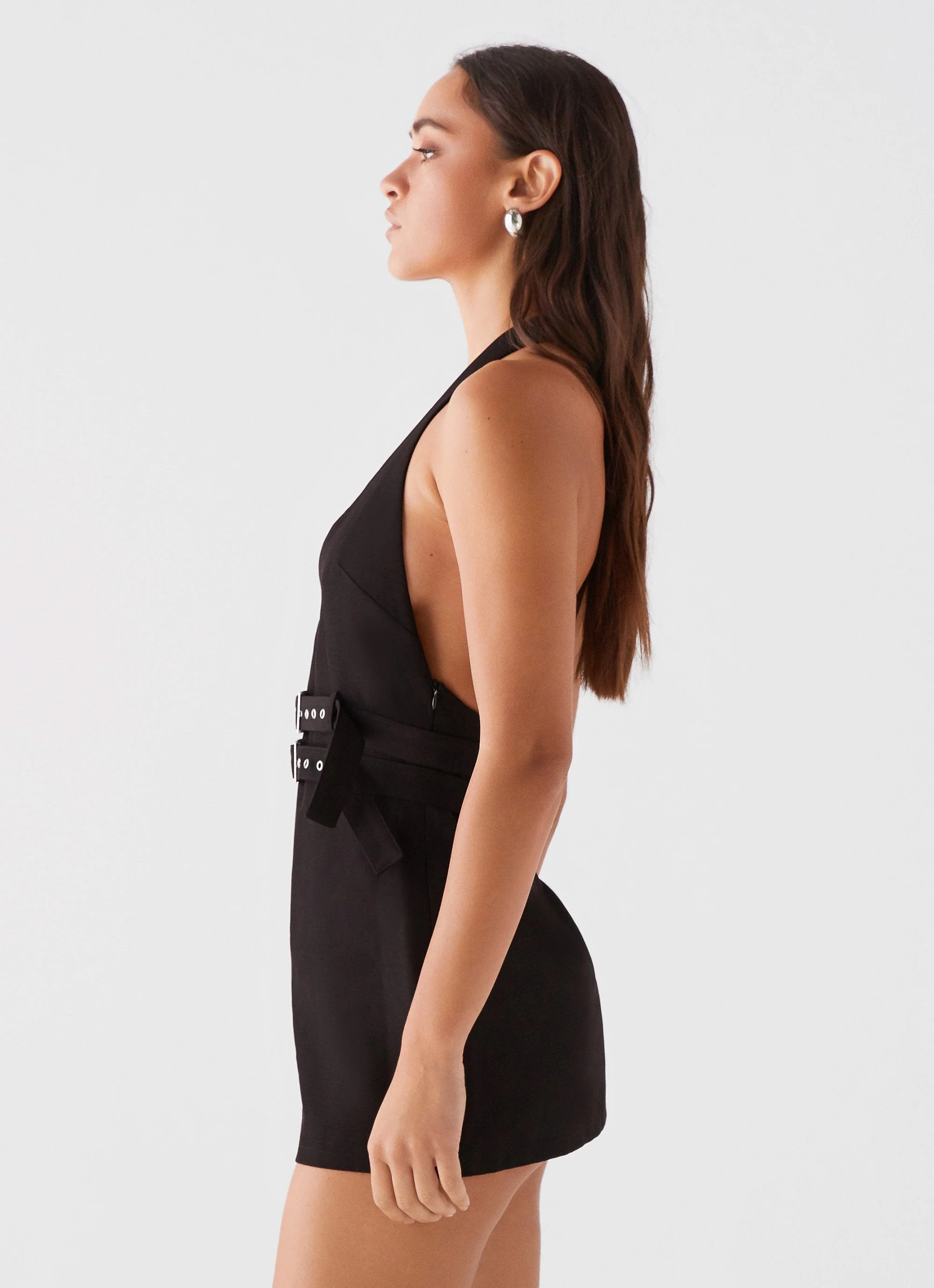 Highway Life Halter Mini Dress - Black - Image 3