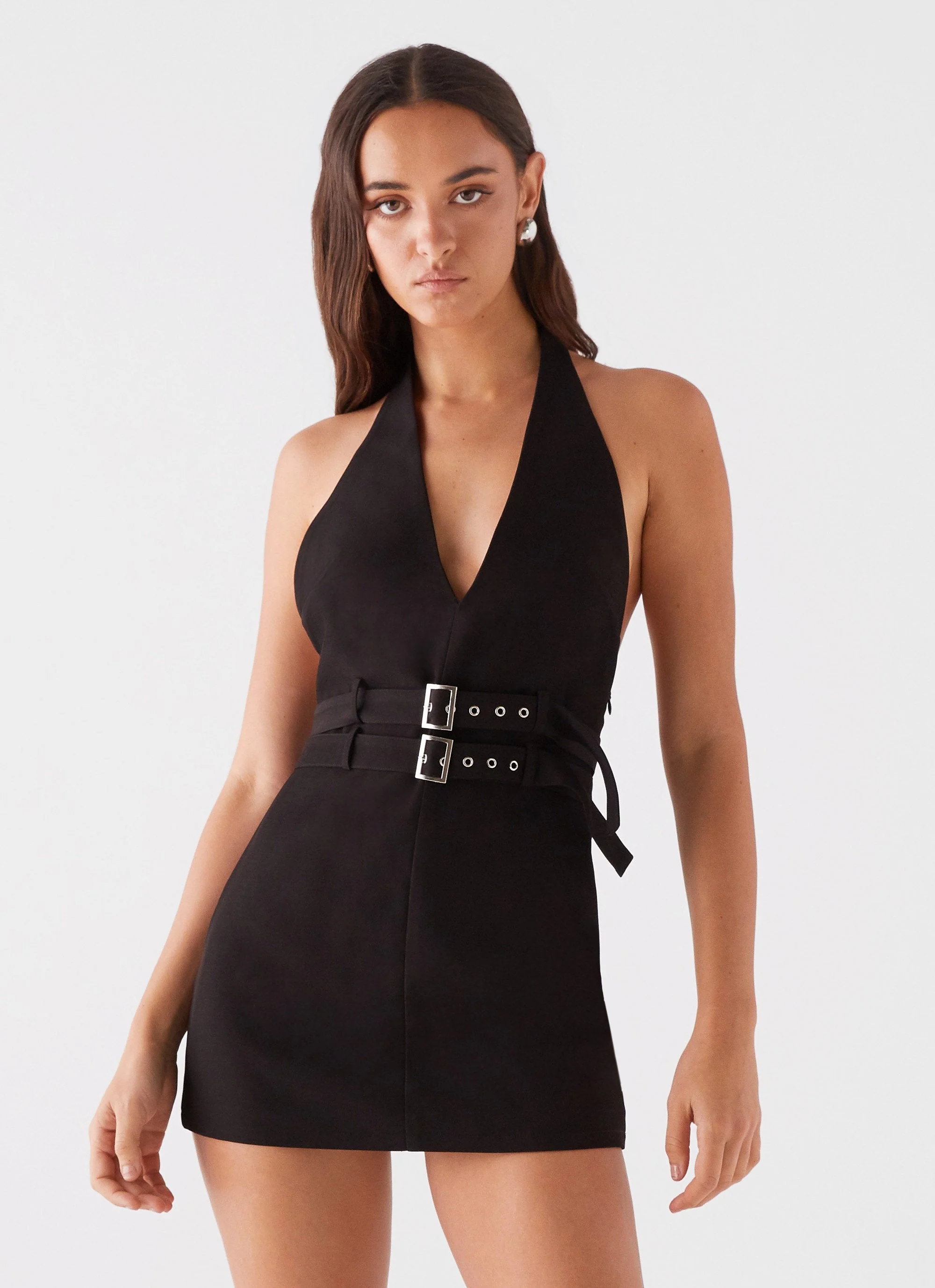 Highway Life Halter Mini Dress - Black - Image 6