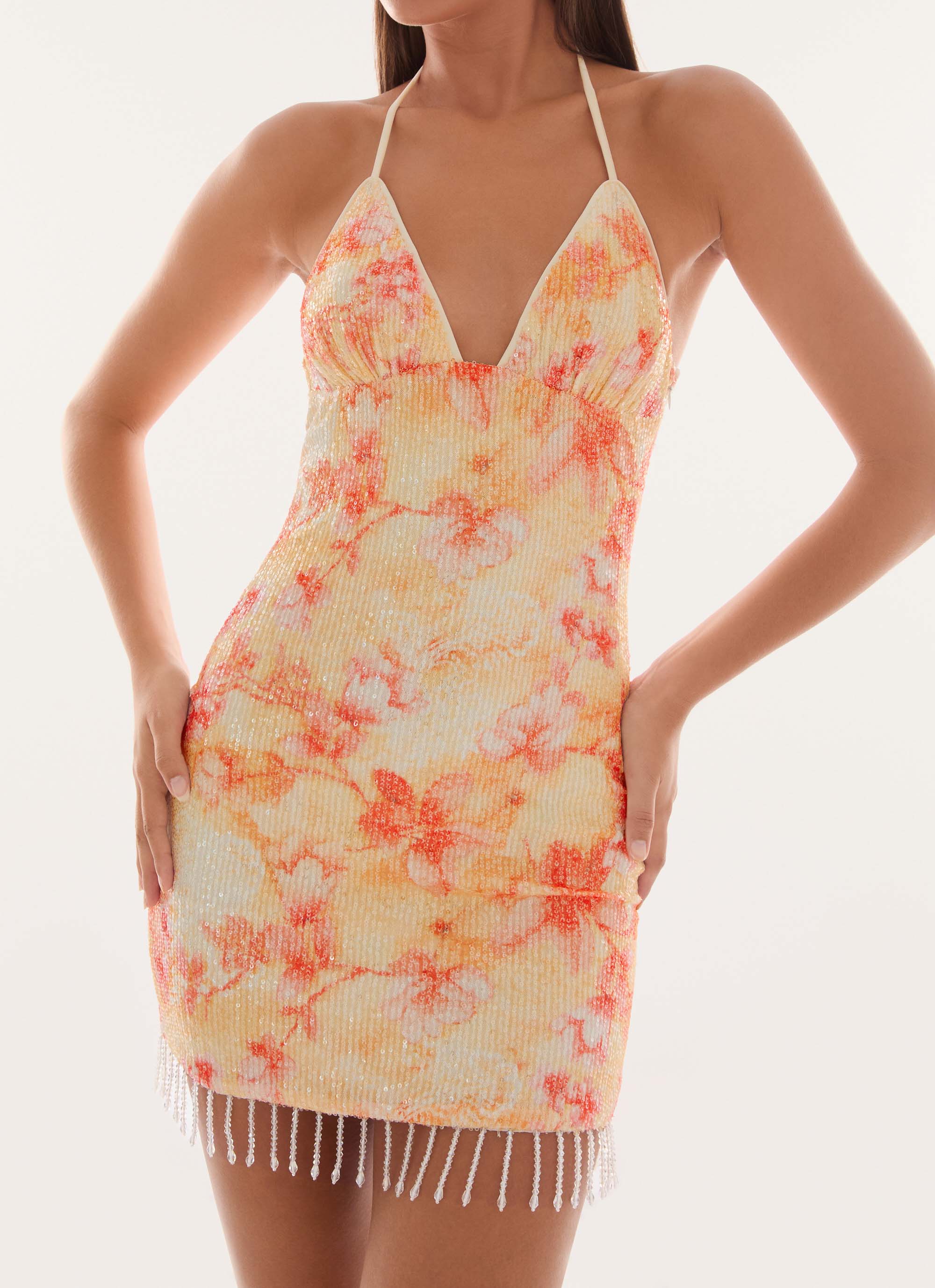 Hina Sequin Mini Dress - Sun Burnt Shimmer - Image 7