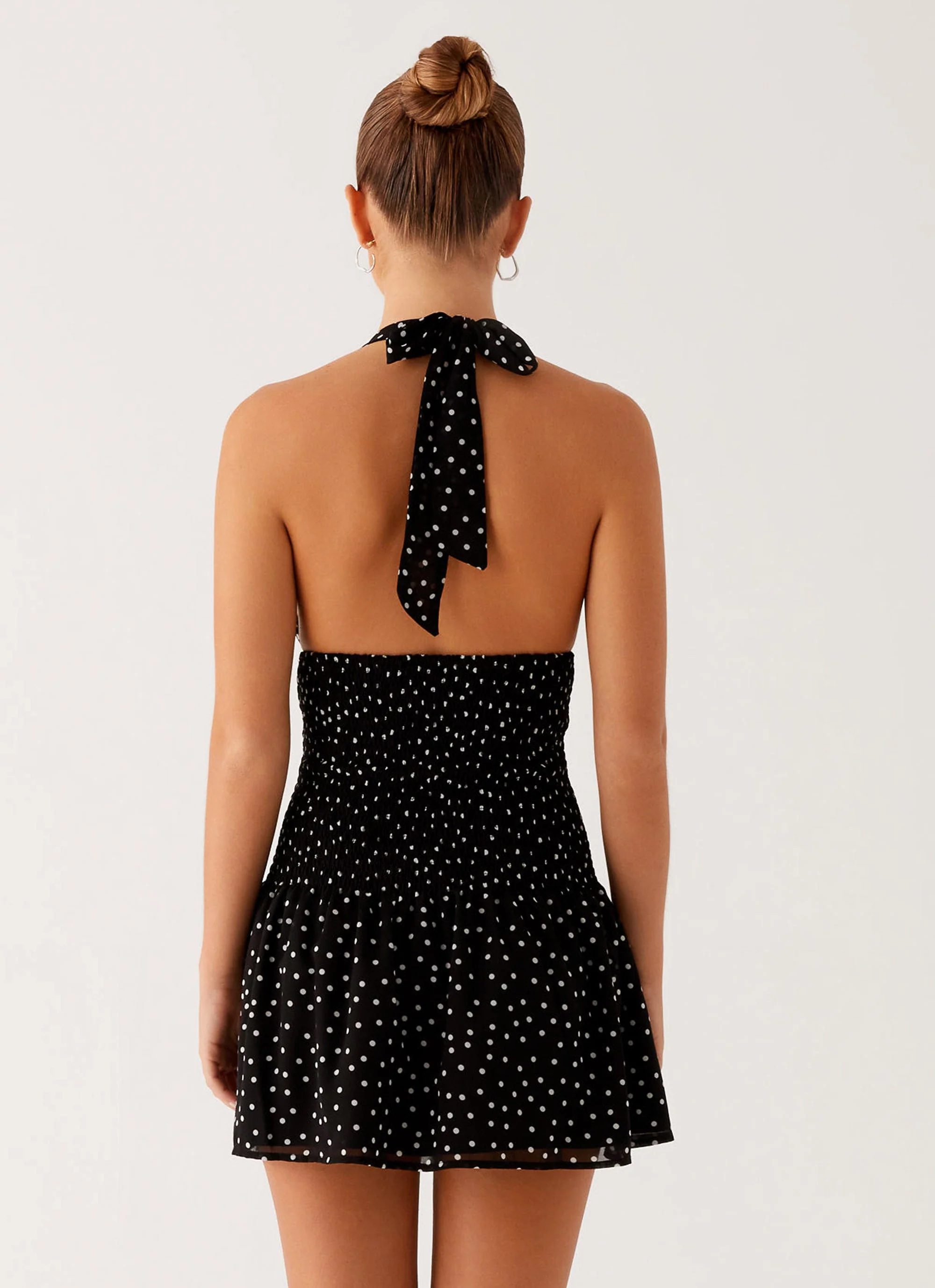 Holden Mini Dress - Black Polka Dot - Image 4