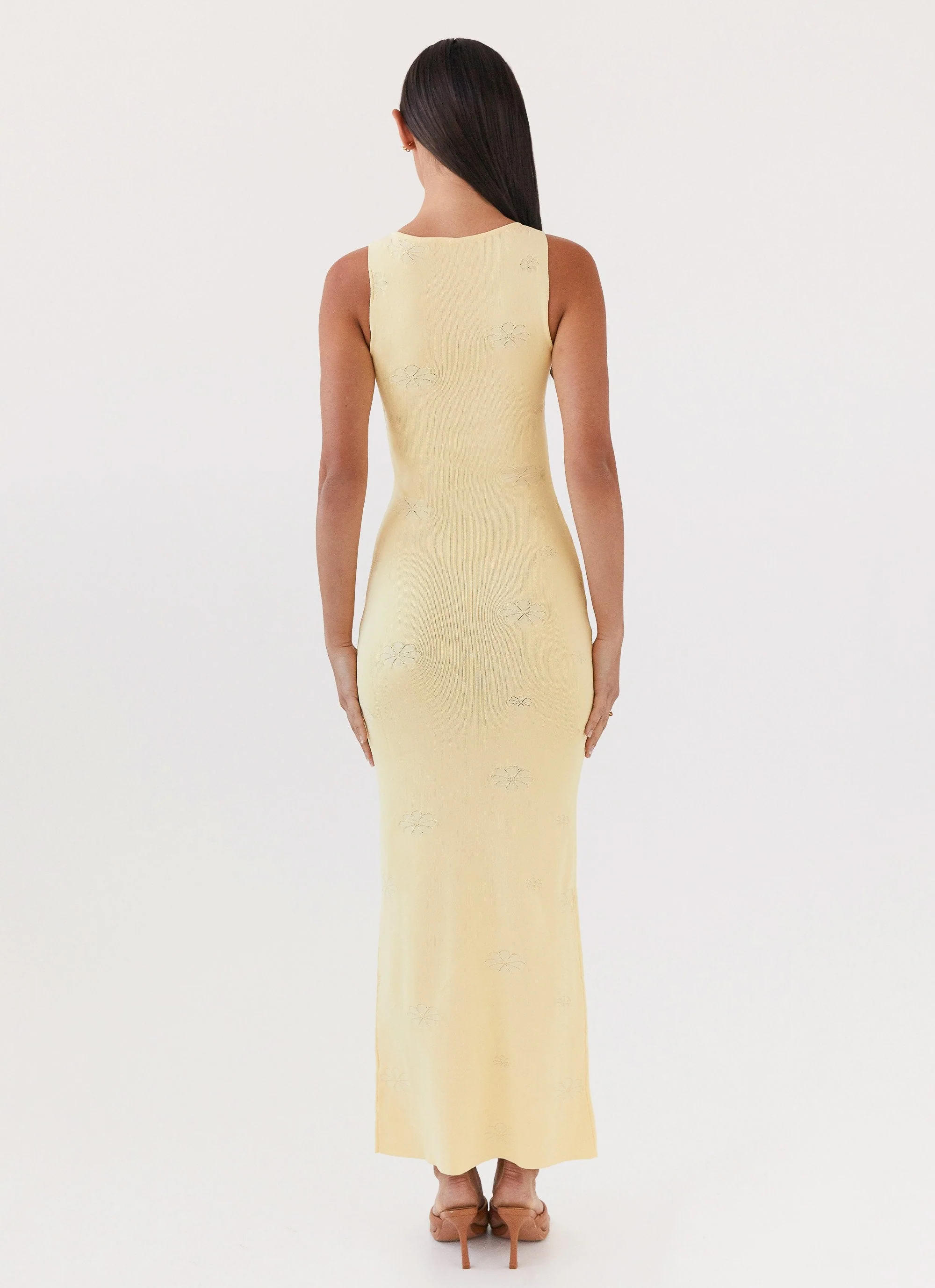 Holly Knit Maxi Dress - Yellow - Image 4