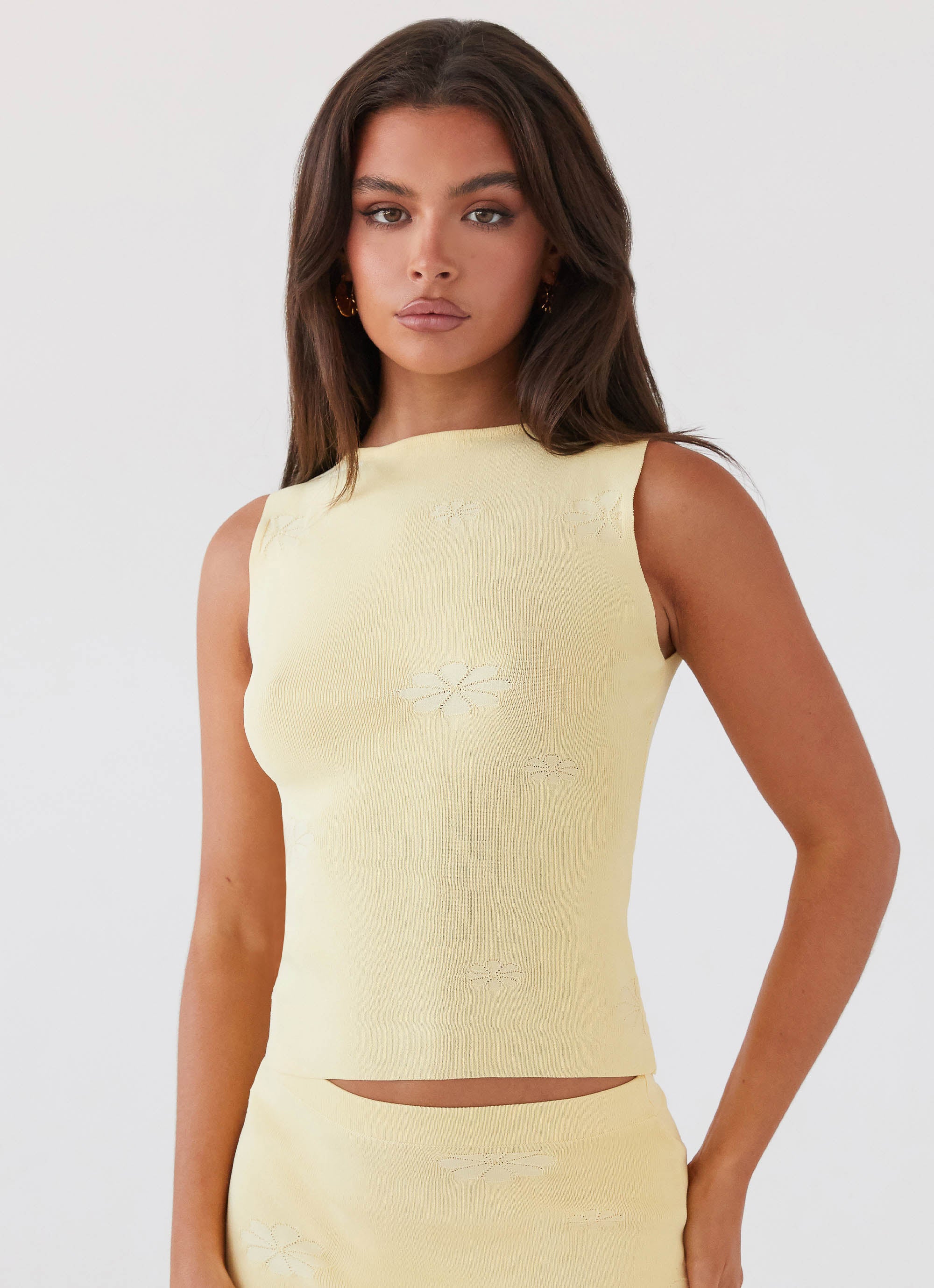 Holly Knit Tank - Lemon - Image 5