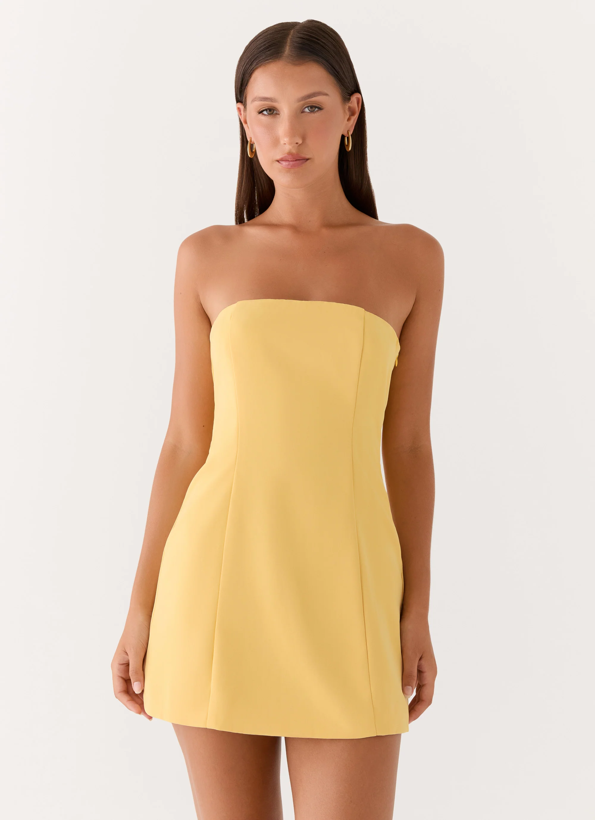Honey Bow Mini Dress - Yellow - Image 4