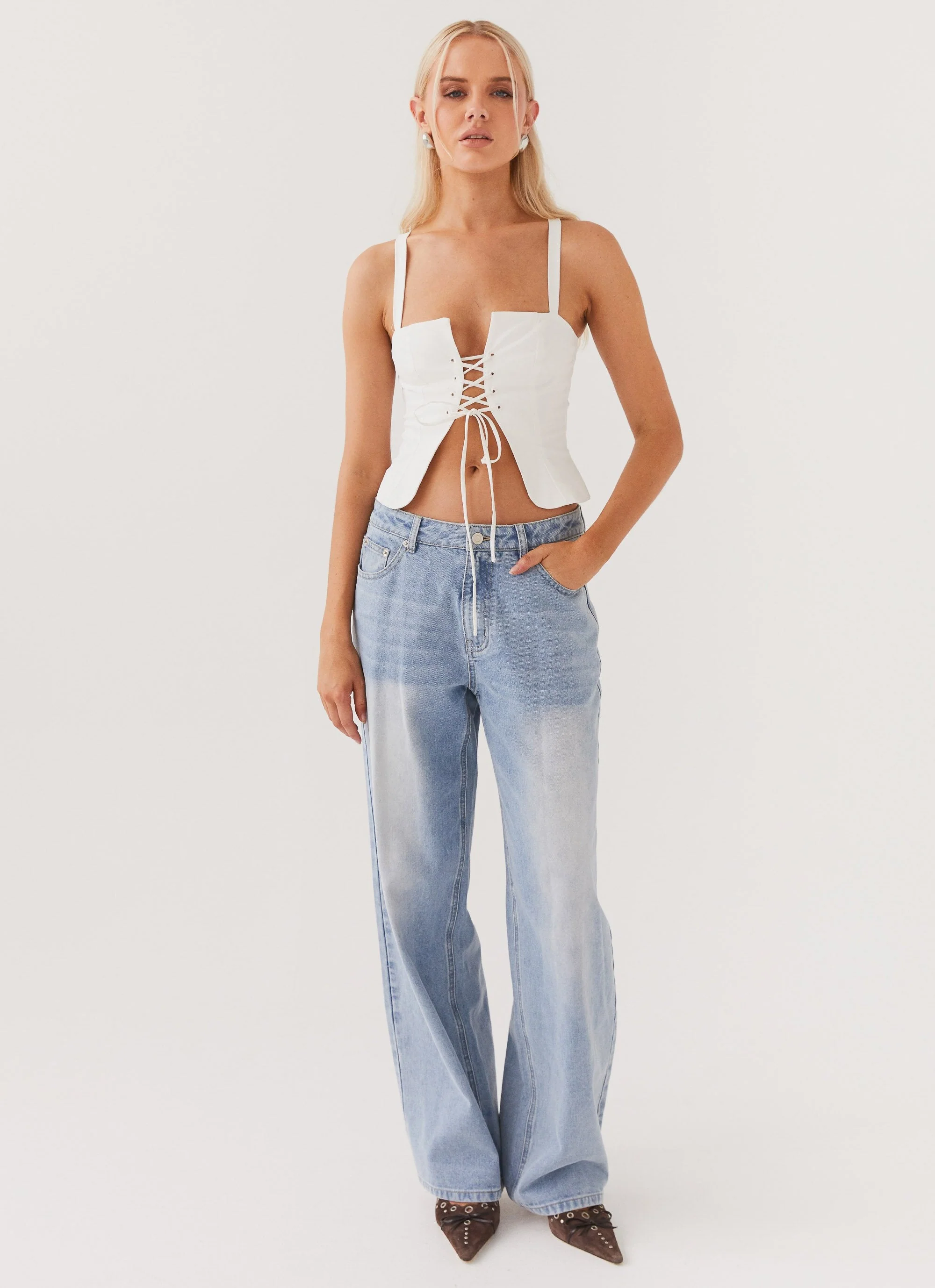 Hopeful Hearts Bustier Top - White - Image 3