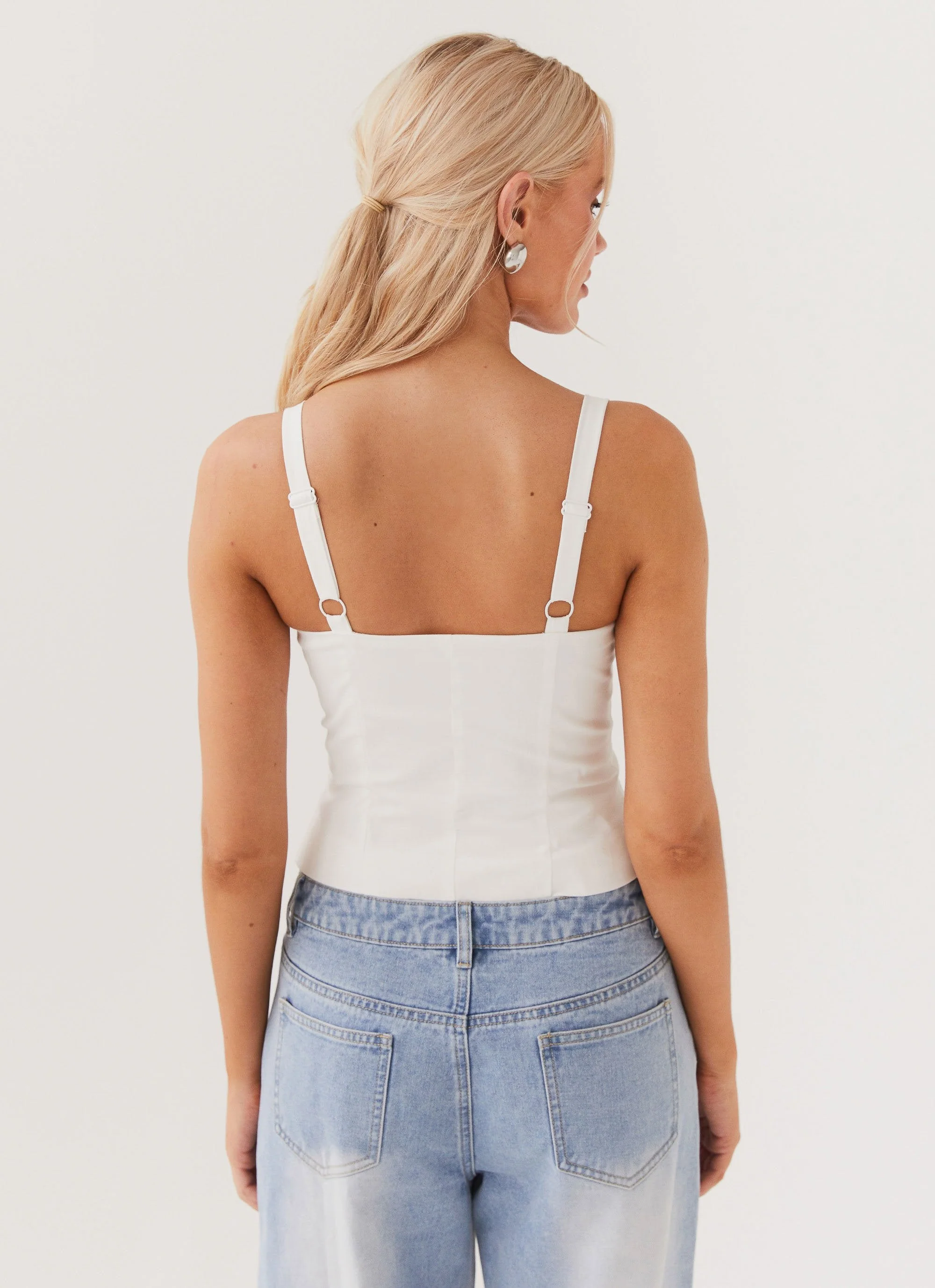 Hopeful Hearts Bustier Top - White - Image 5