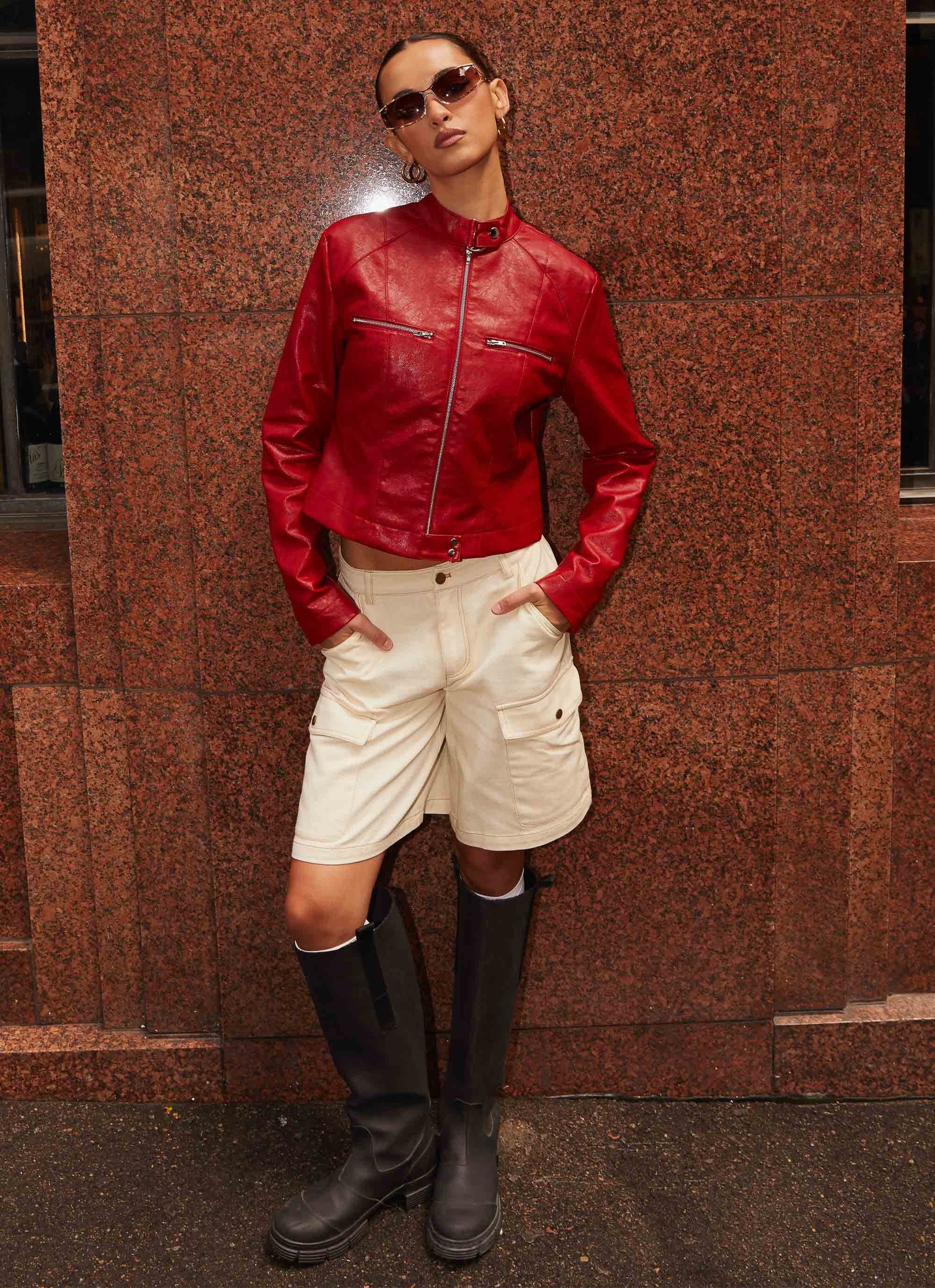 Hot Flame Fitted Jacket - Rouge Red - Image 3