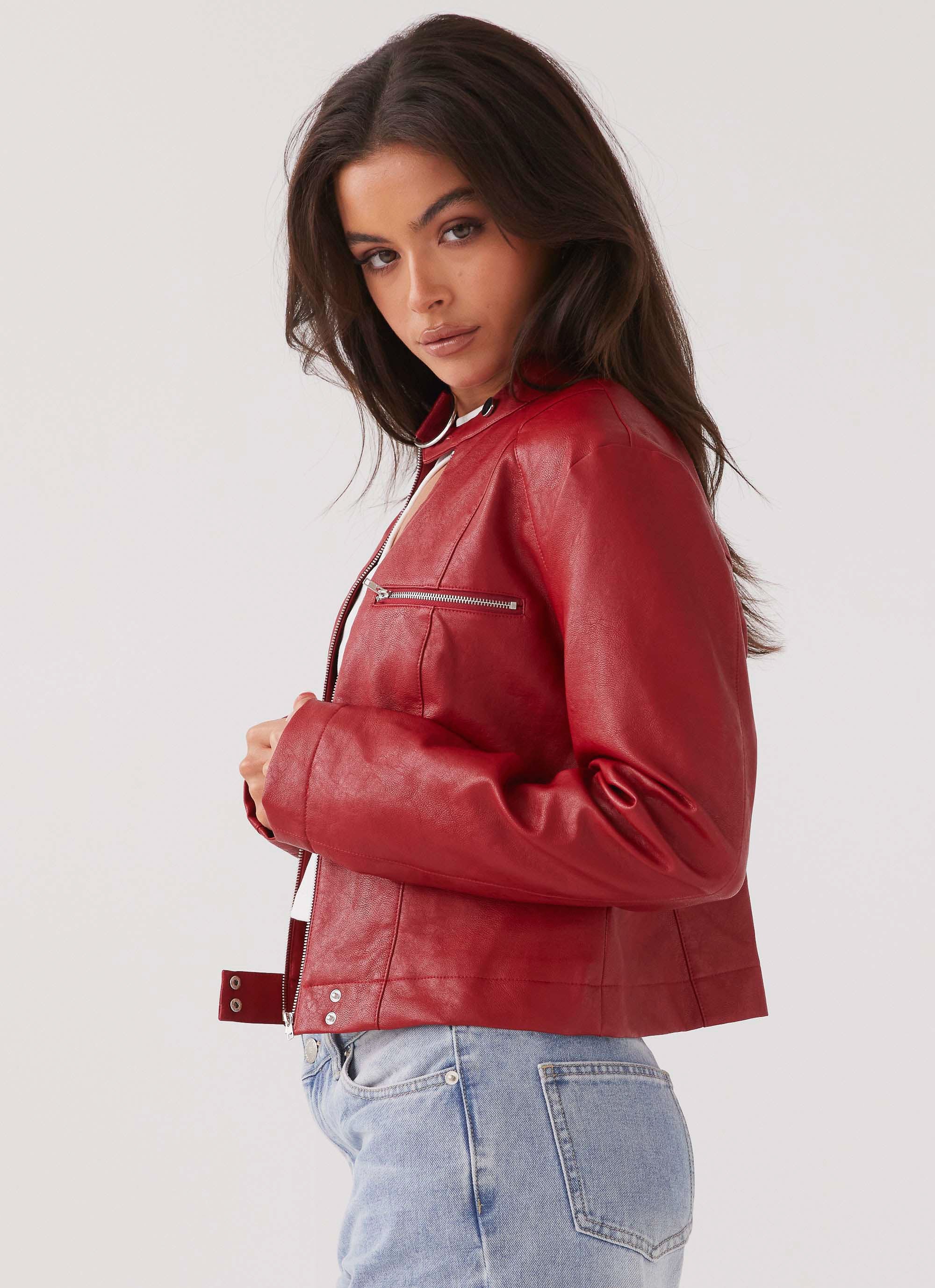 Hot Flame Fitted Jacket - Rouge Red - Image 5
