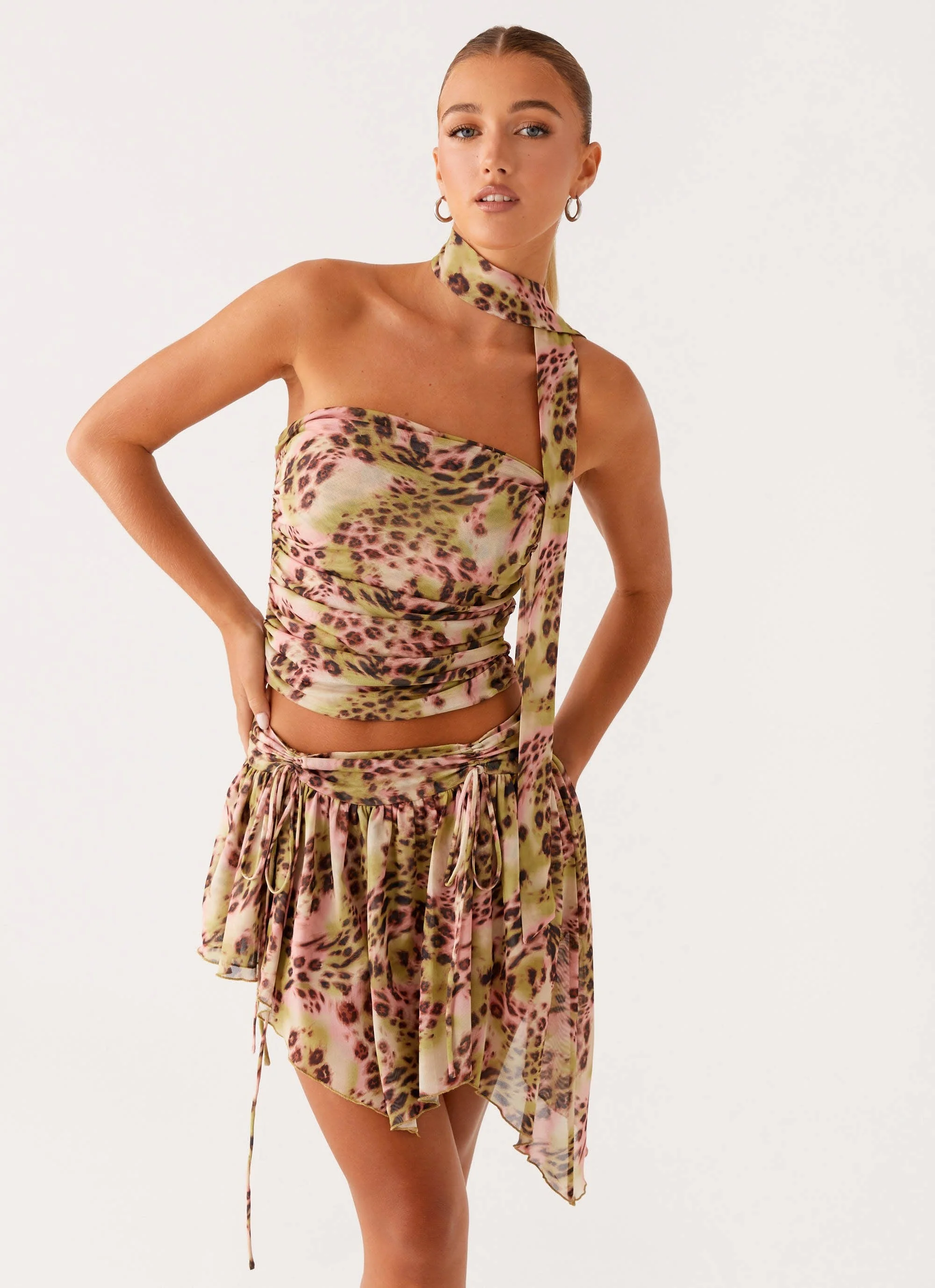 Hot Like Me Mini Skirt - Swirl Leopard - Image 3