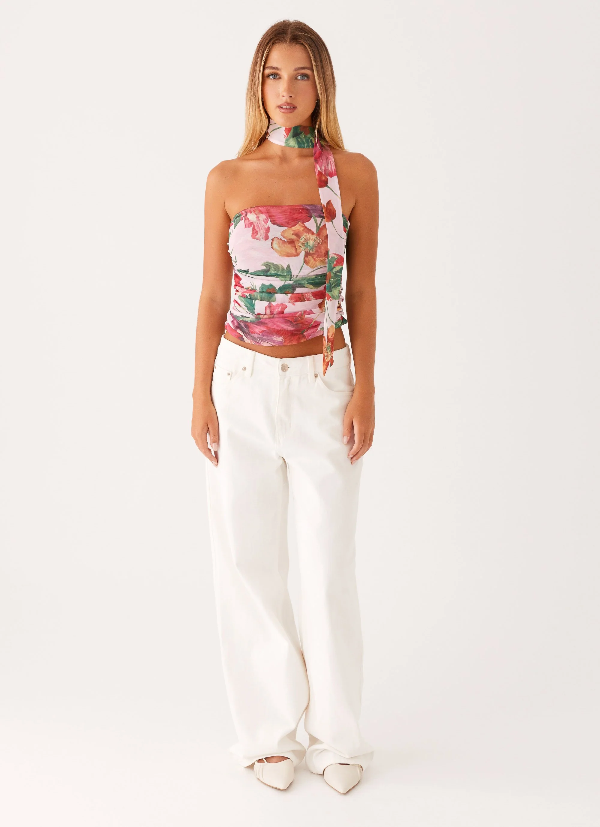Hot Like Me Scarf Top - Pink Floral - Image 2