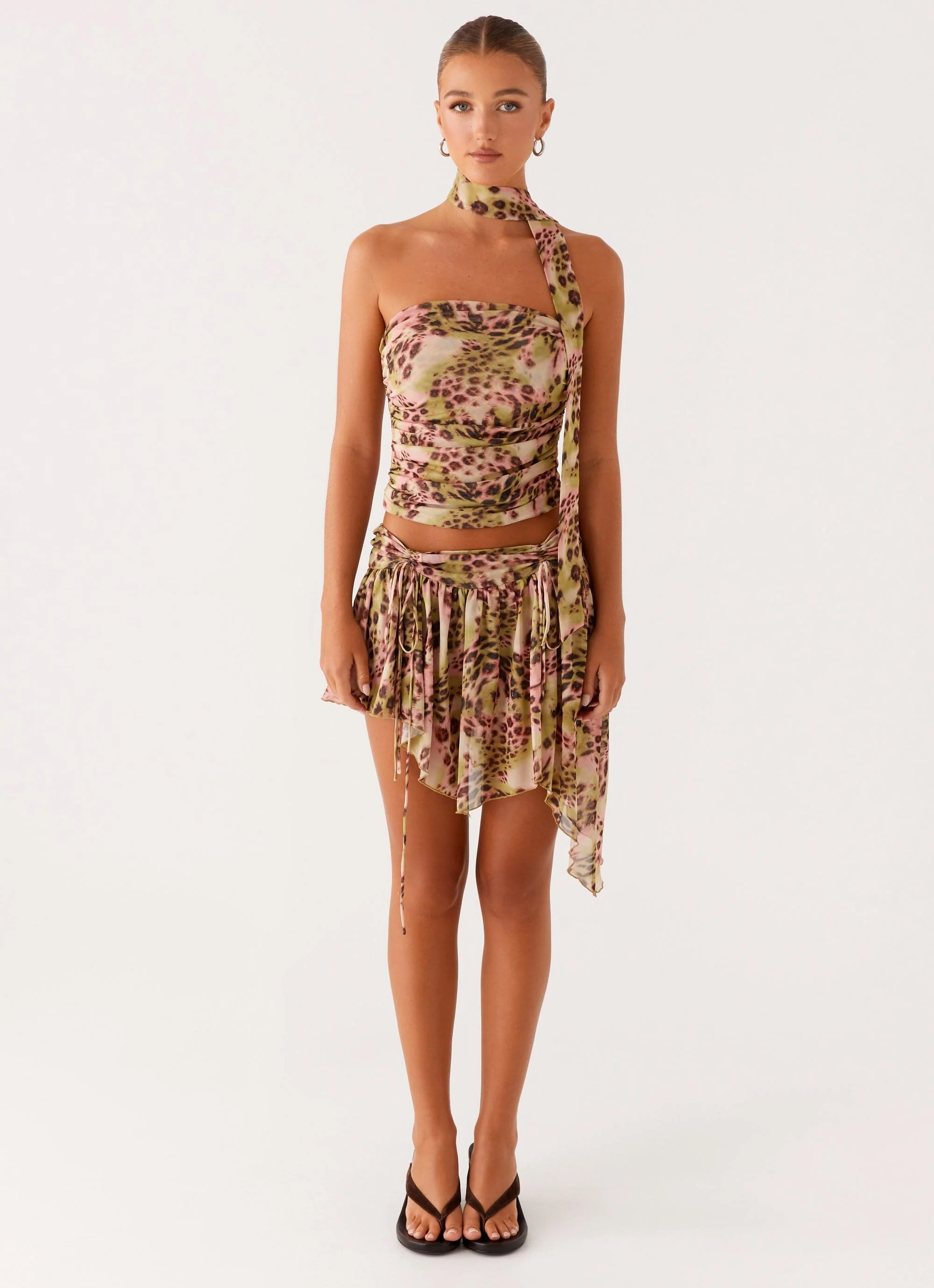 Hot Like Me Scarf Top - Swirl Leopard - Image 5