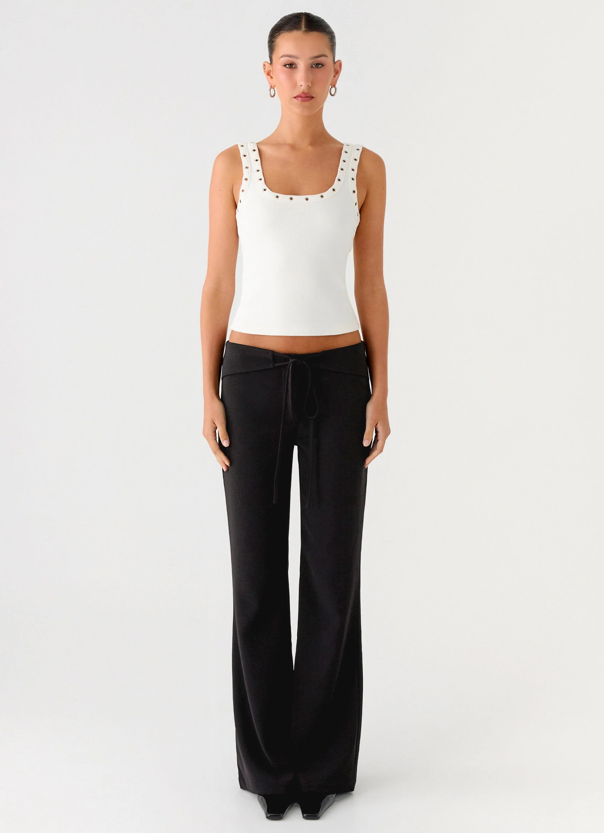 Houston Tie Front Pants - Black - Image 2
