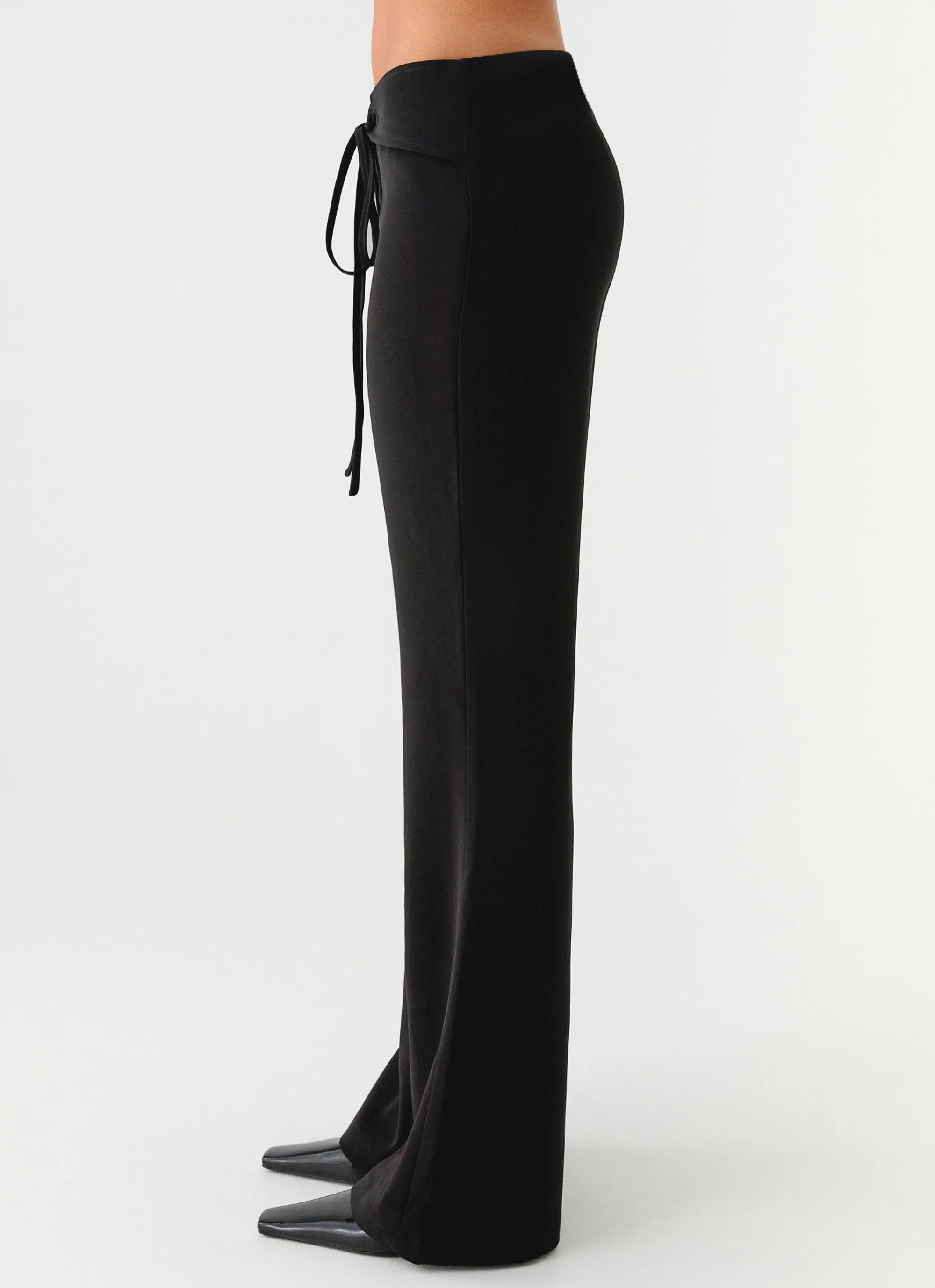 Houston Tie Front Pants - Black - Image 3