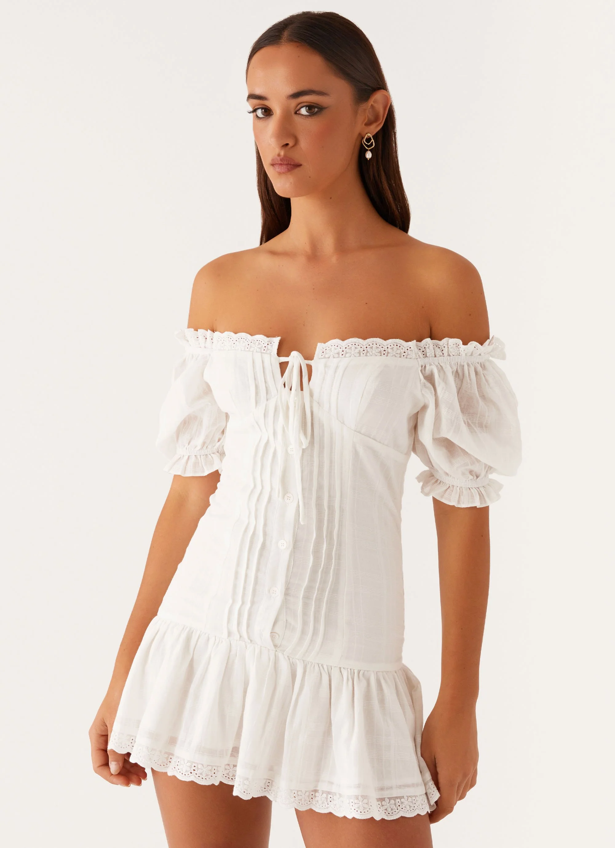 Hundred Percent Mini Dress - White - Image 6
