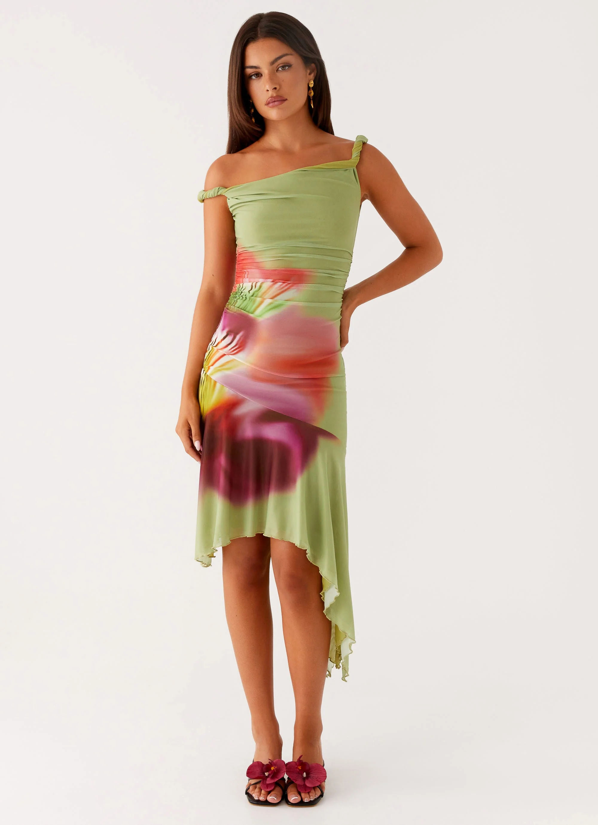 Huntah Midi Dress - Green Tropical - Image 8