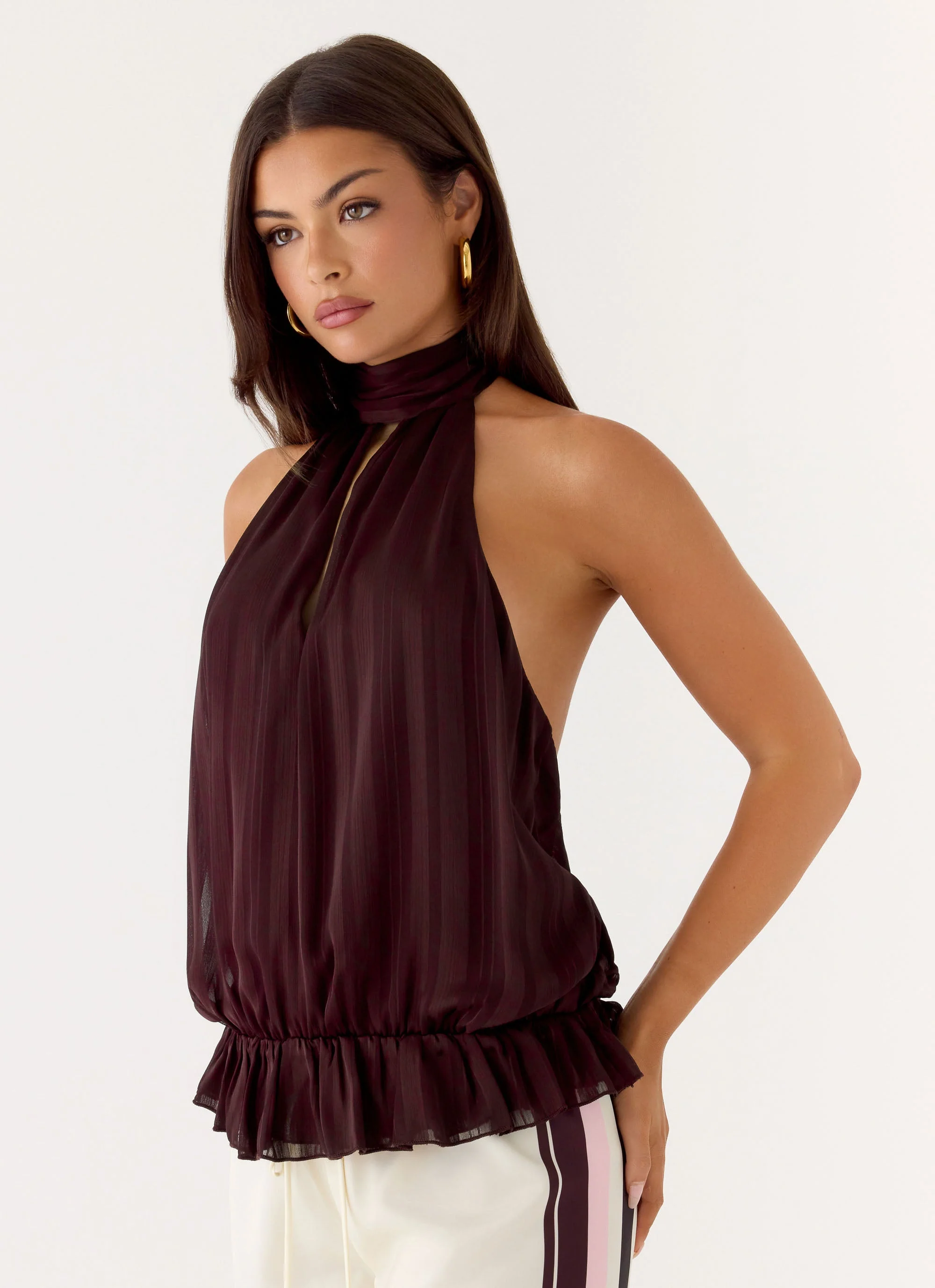 Hydro Halter Top - Aubergine - Image 5