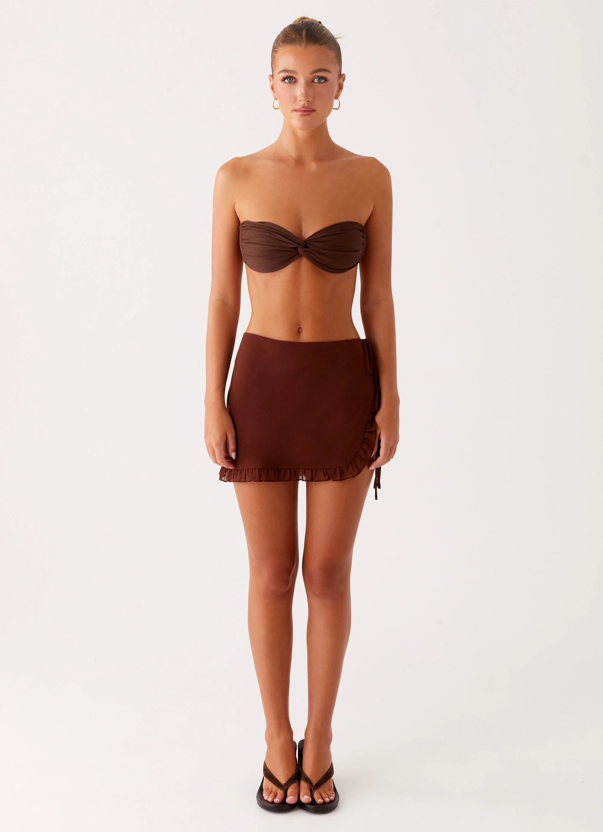 Iggy Mini Skirt - Chocolate - Image 2