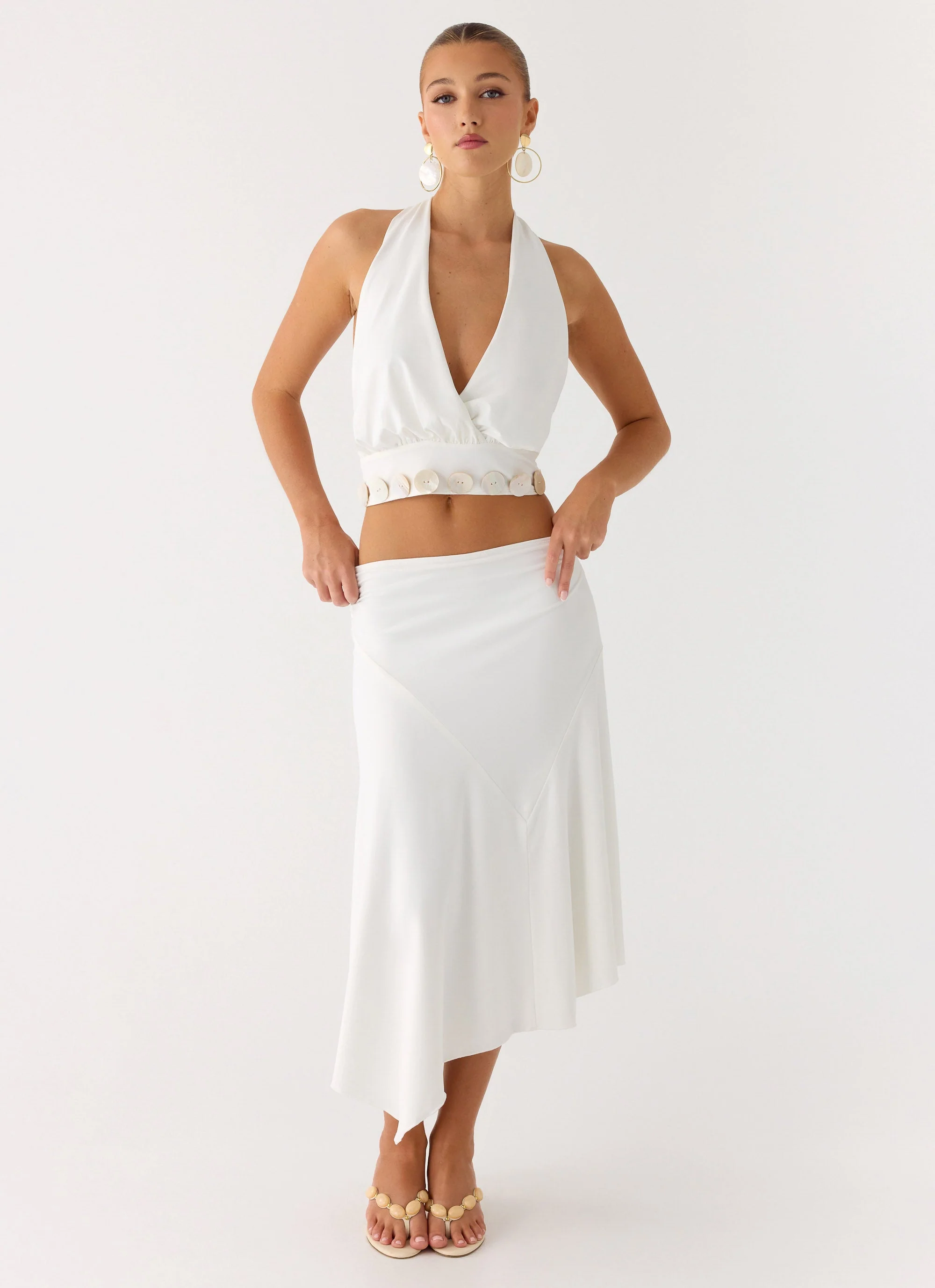 Ignite It Midi Skirt - White - Image 6