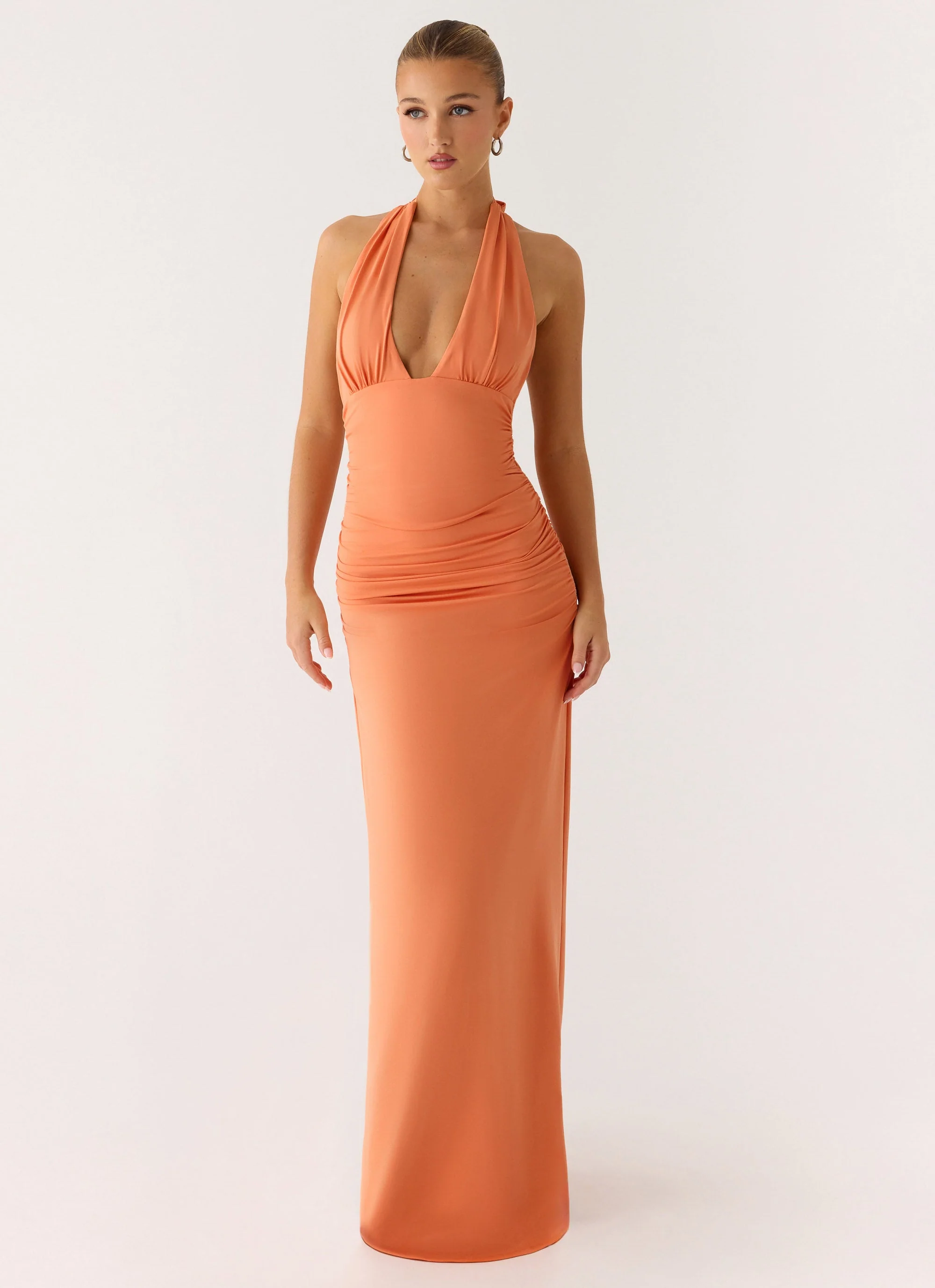 Ilaria Halter Maxi Dress - Apricot - Image 4